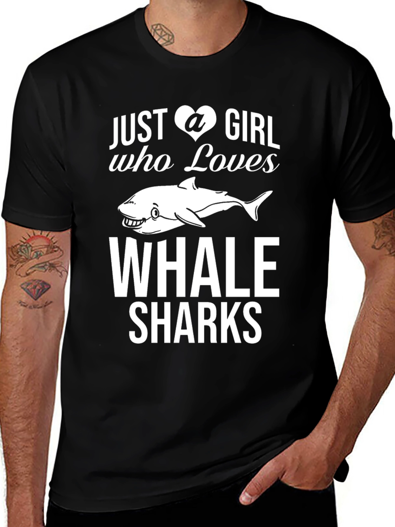 Variant 25 of Whale Shark Lover T-Shirt - Just A Girl Who Loves Whale Sharks