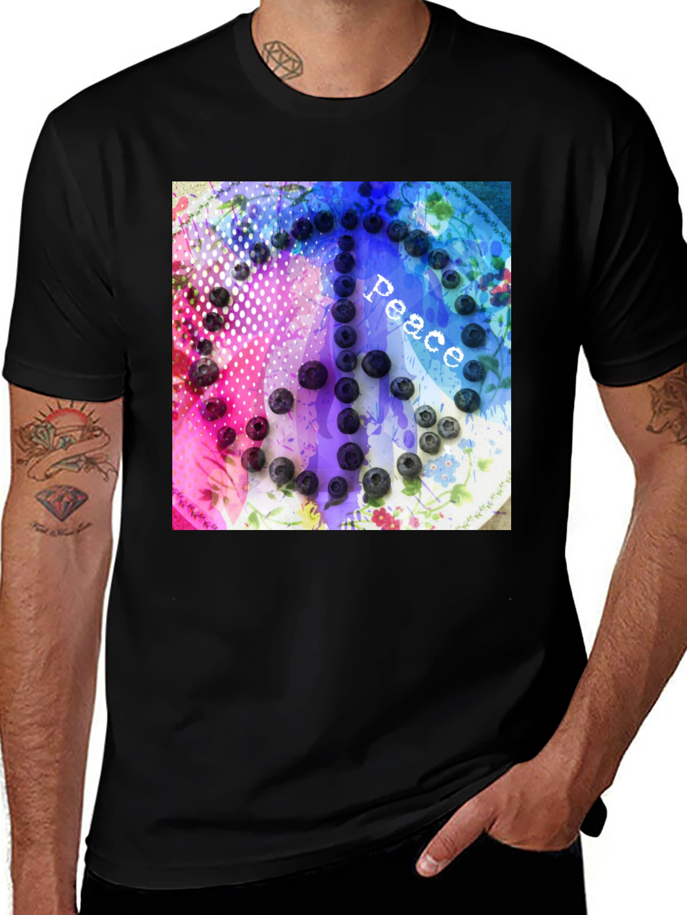 Peace Sign Blueberry T-Shirt