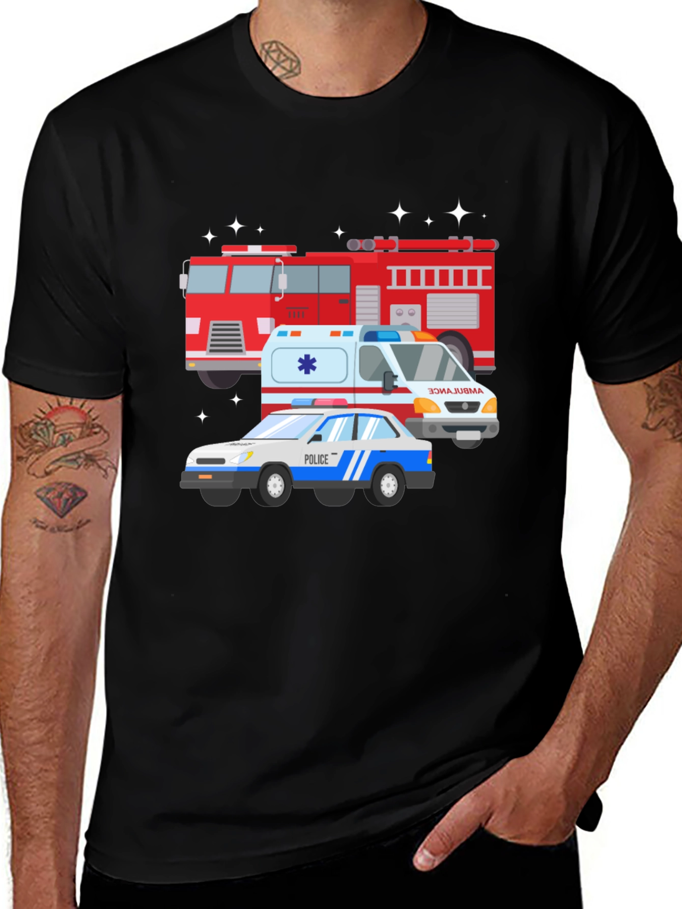 Variant 14 of Emergency Vehicles Graphic T-Shirt