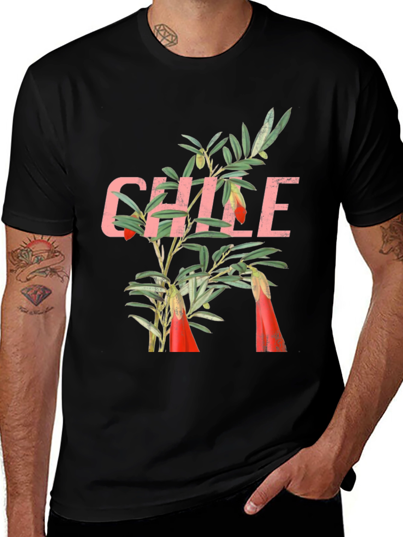 Chile Flower Graphic Tee - Black