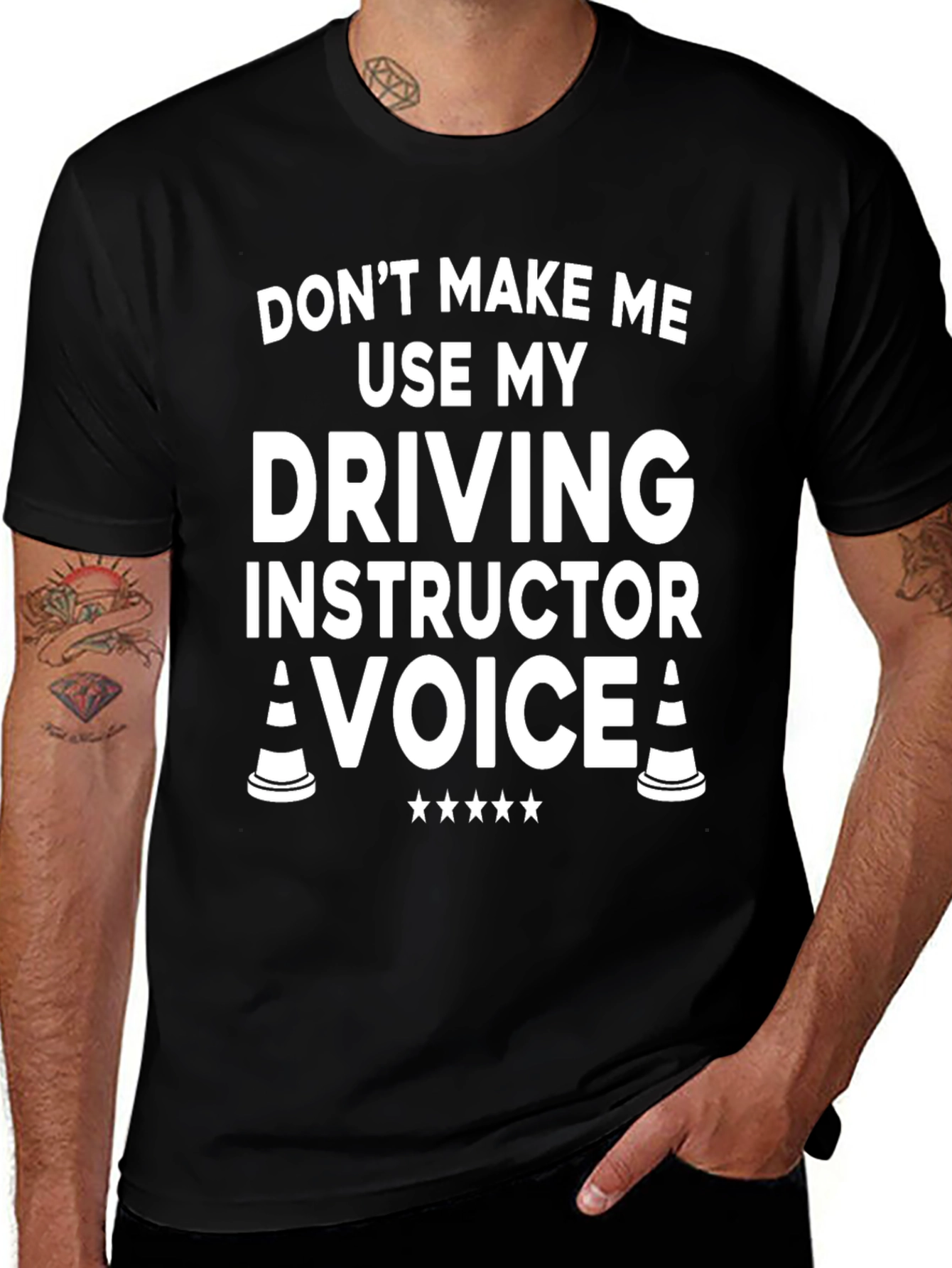 Variant 18 of Driving Instructor T-Shirt: Don't Make Me Use My Voice!