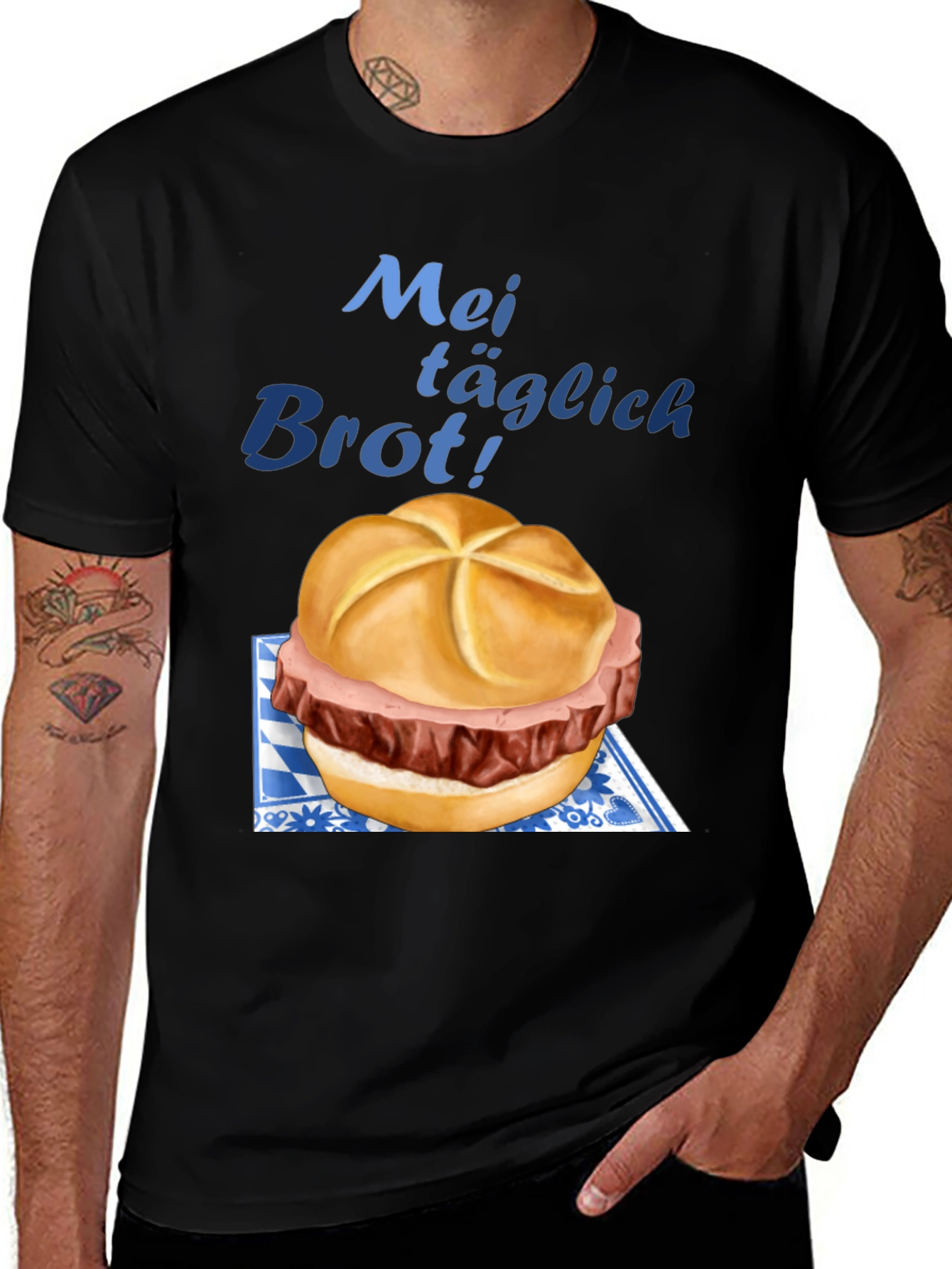 Variant 17 of Mei Täglich Brot Funny German Meatloaf Roll T-Shirt