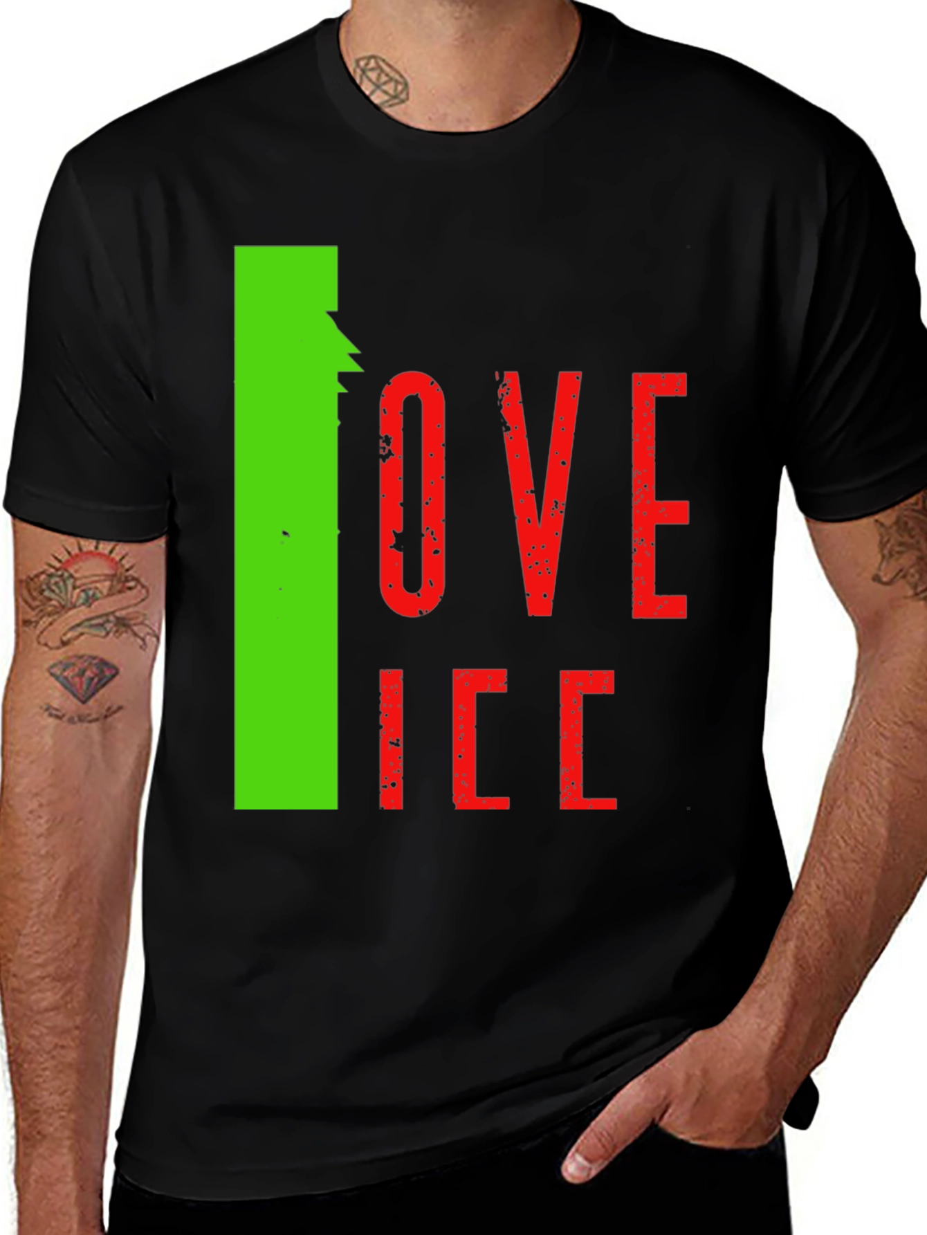 Variant 24 of I Love Ice Novelty Graphic T-Shirt