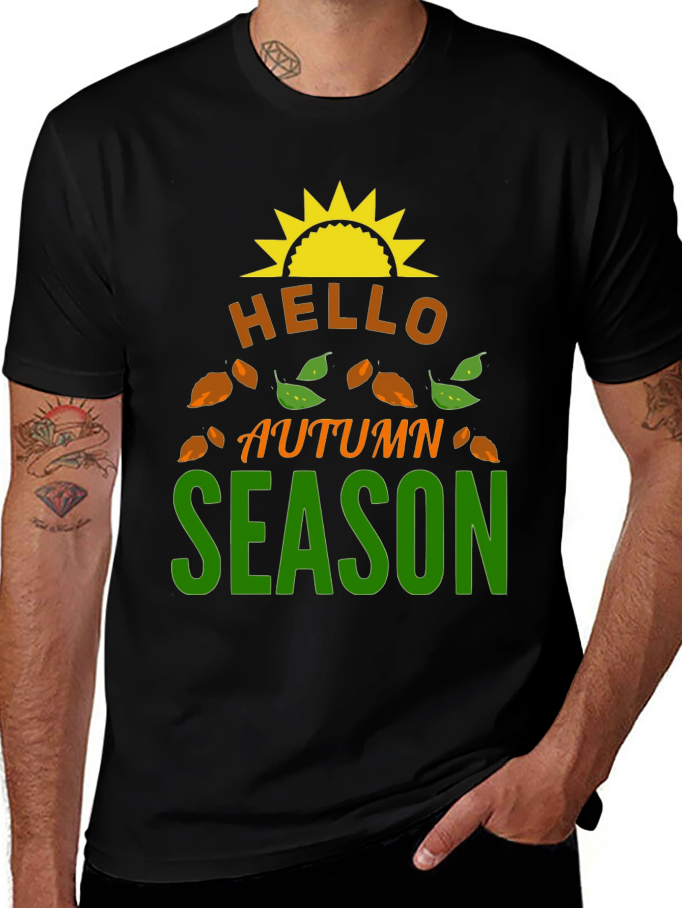 Variant 22 of Hello Autumn Season Graphic Tee - Fall Apparel