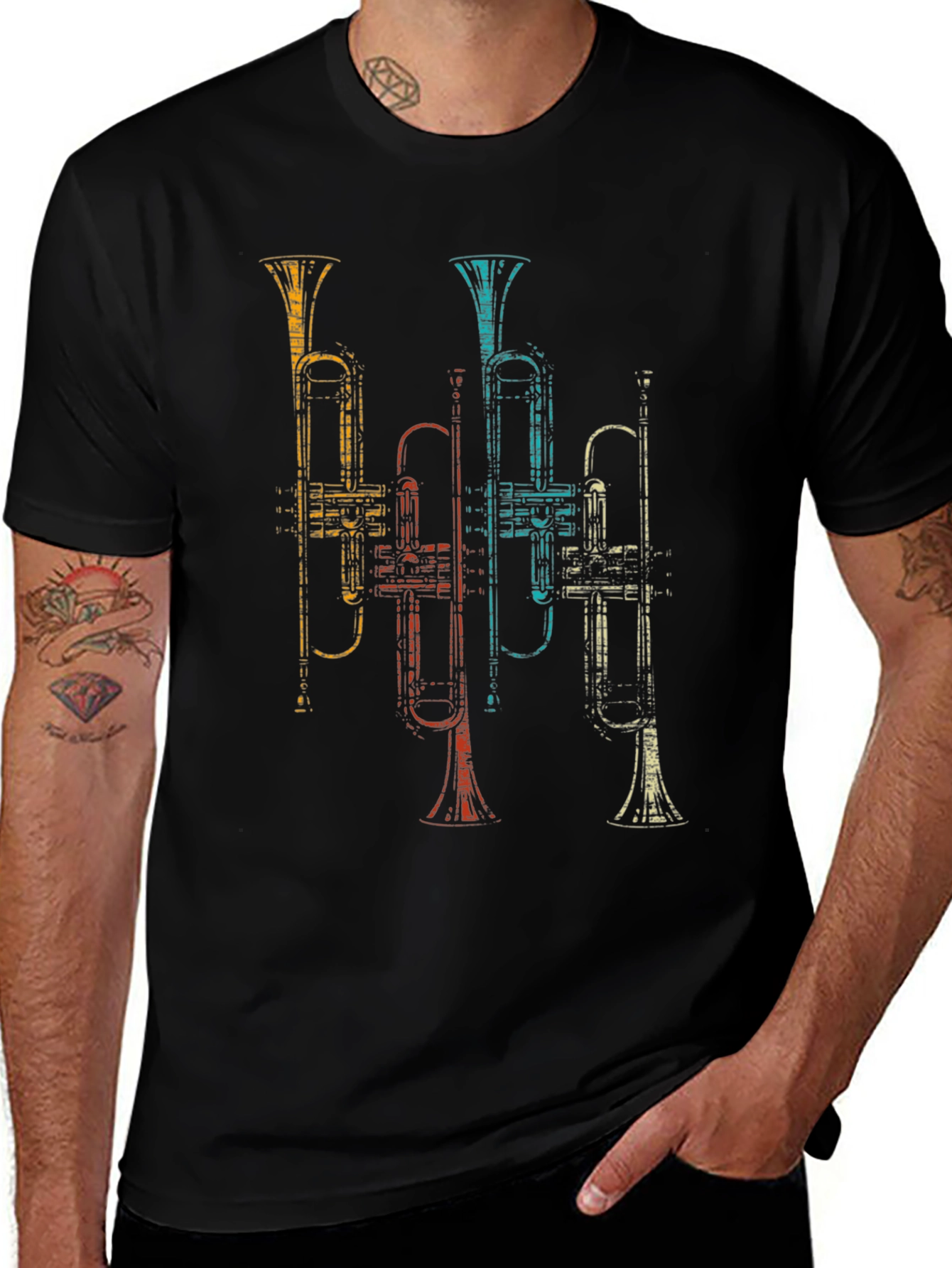 Variant 6 of Retro Trumpet T-Shirt - Musical Instrument Tee