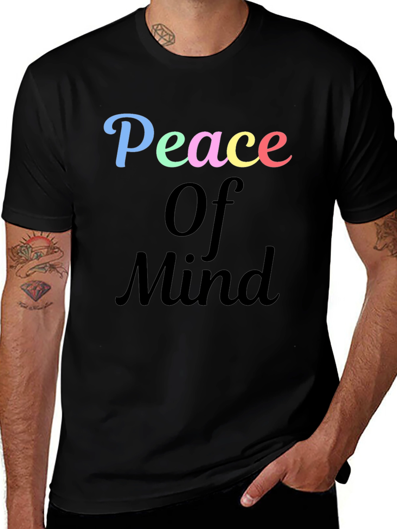 Variant 23 of Peace of Mind Graphic T-Shirt - Stylish Comfort