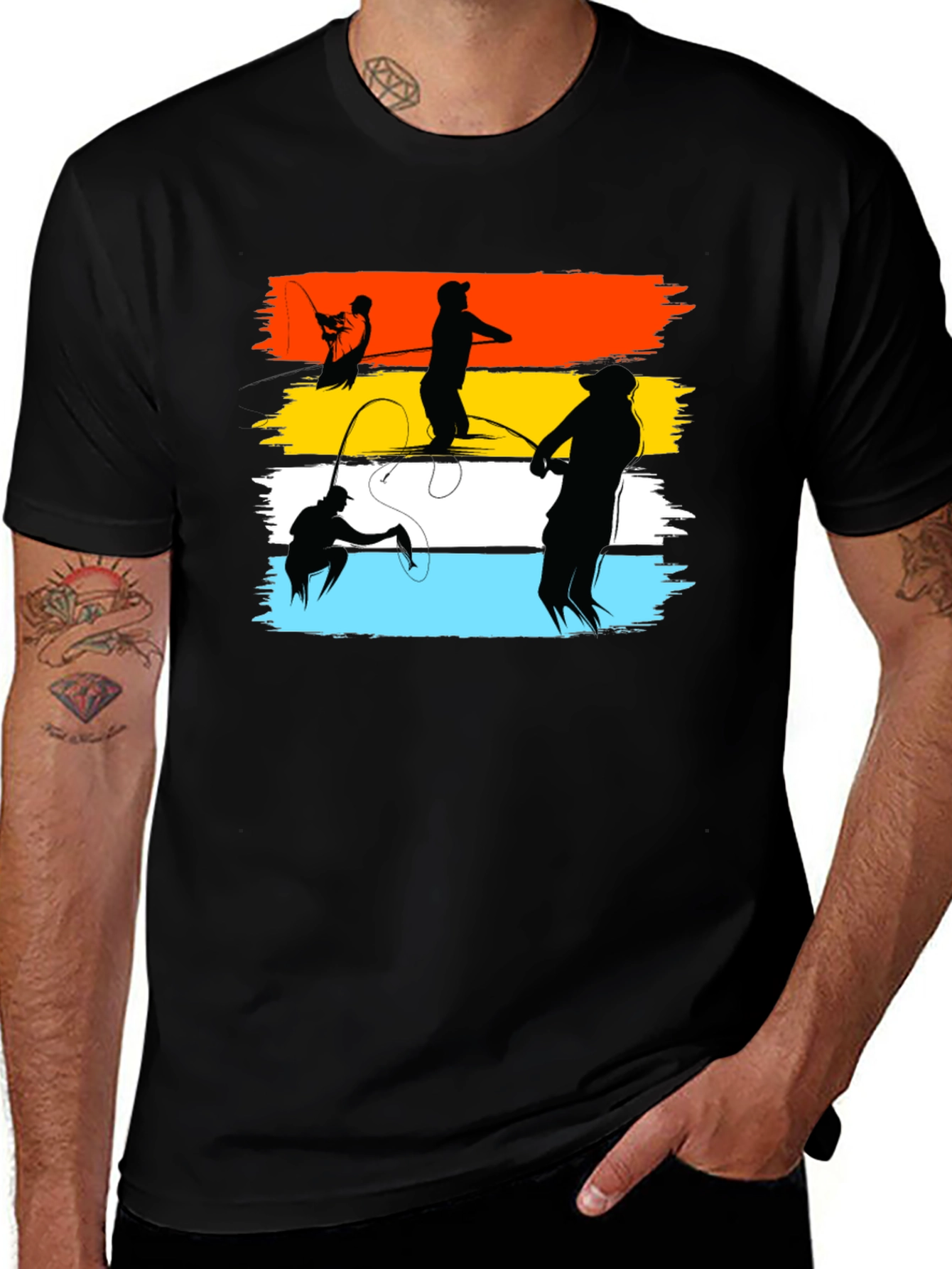 Variant 26 of Fishing Silhouette T-Shirt - Angler's Dream Tee