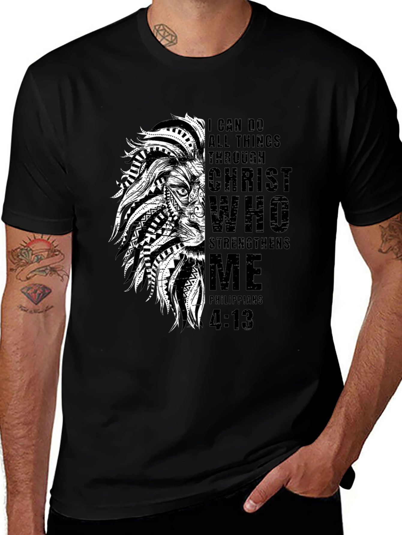 Lion Christian T-Shirt - Philippians 4:13
