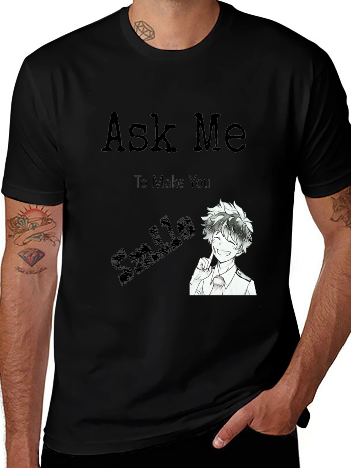 Variant 25 of Ask Me To Make You Smile Anime Graphic T-Shirt