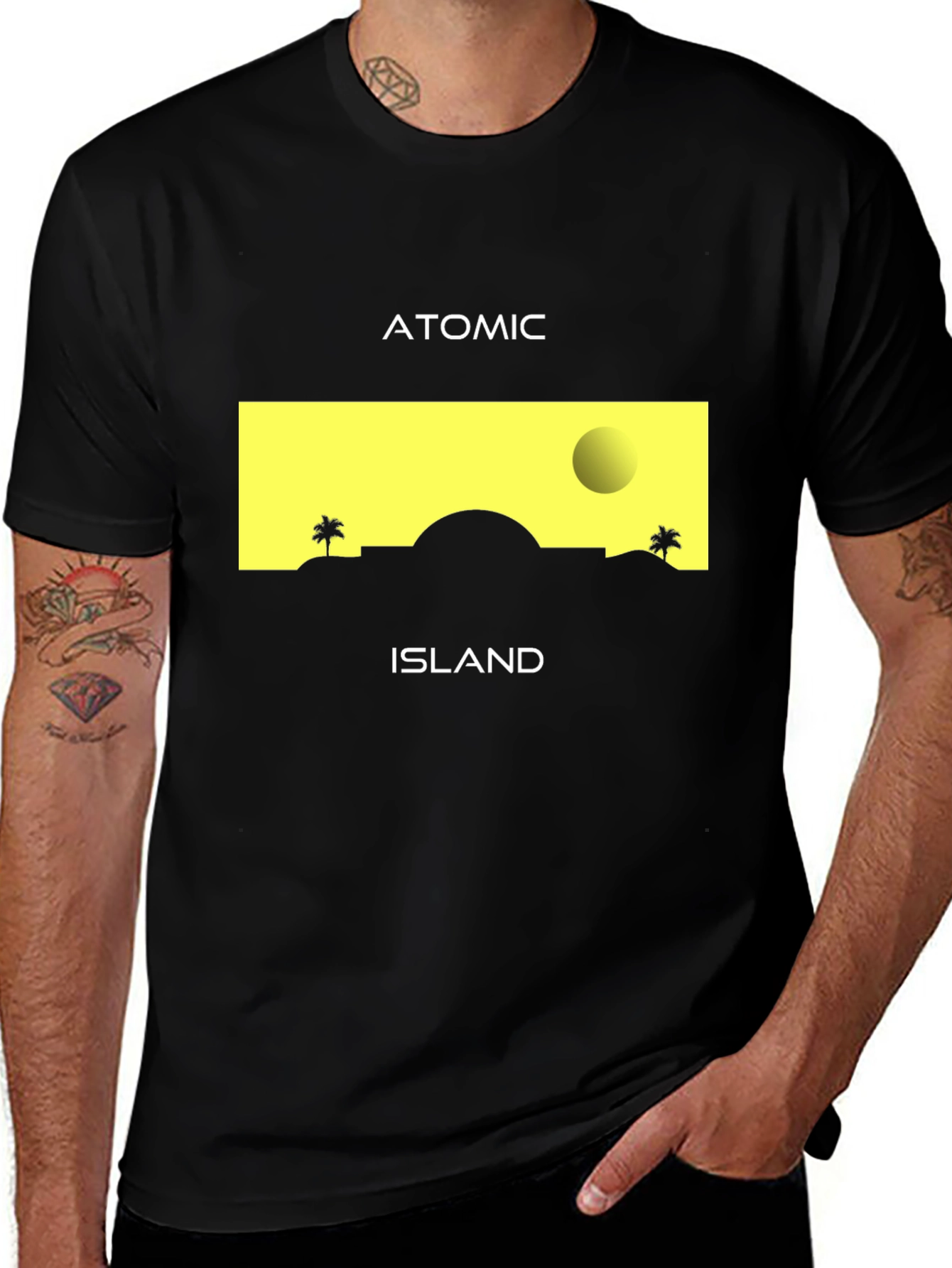 Variant 9 of Atomic Island Graphic T-Shirt - Black