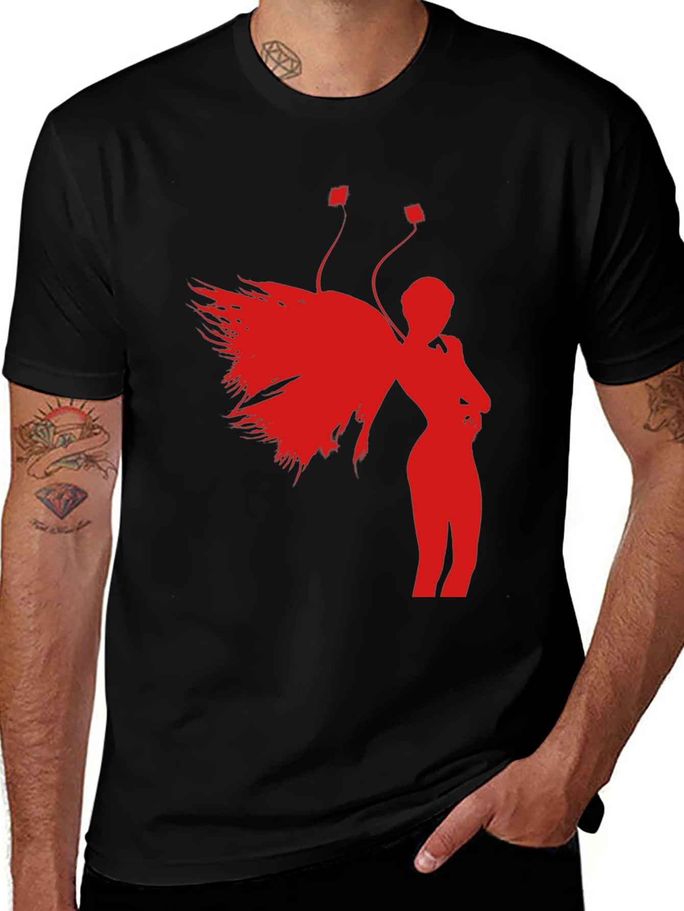 Variant 18 of Red Silhouette Graphic T-Shirt