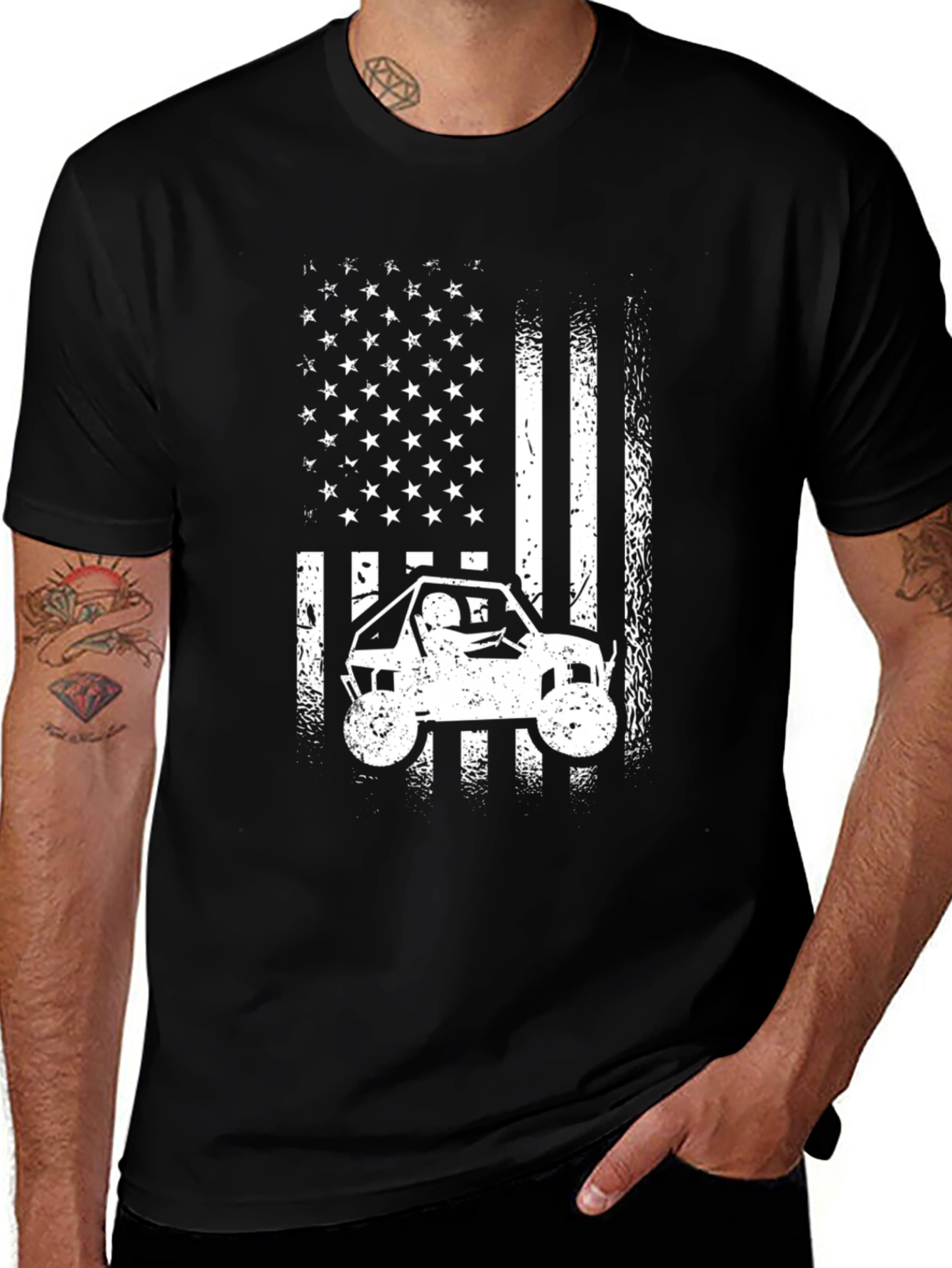 Variant 16 of Off-Road Vehicle American Flag Graphic Tee