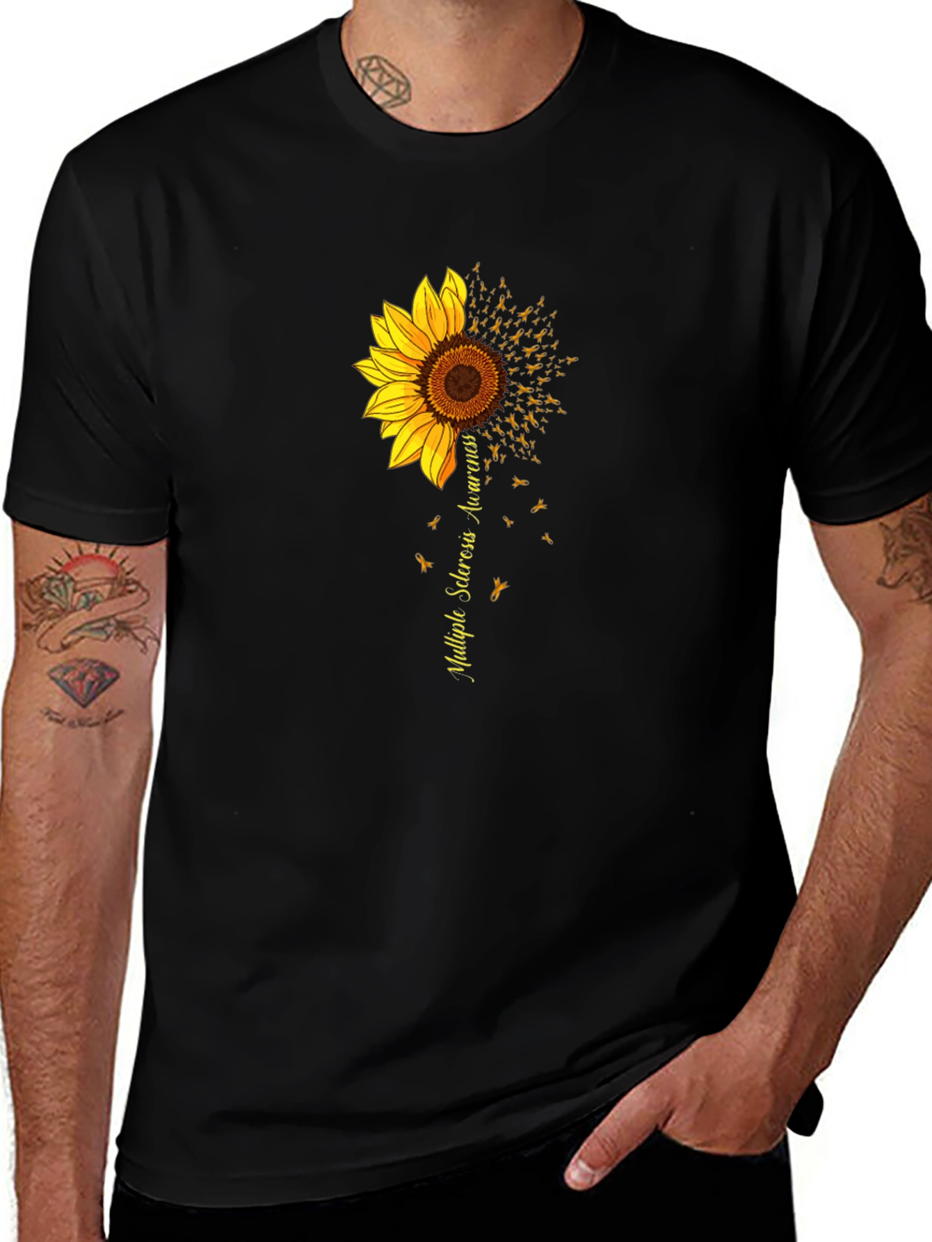 Multiple Sclerosis Awareness Sunflower T-Shirt
