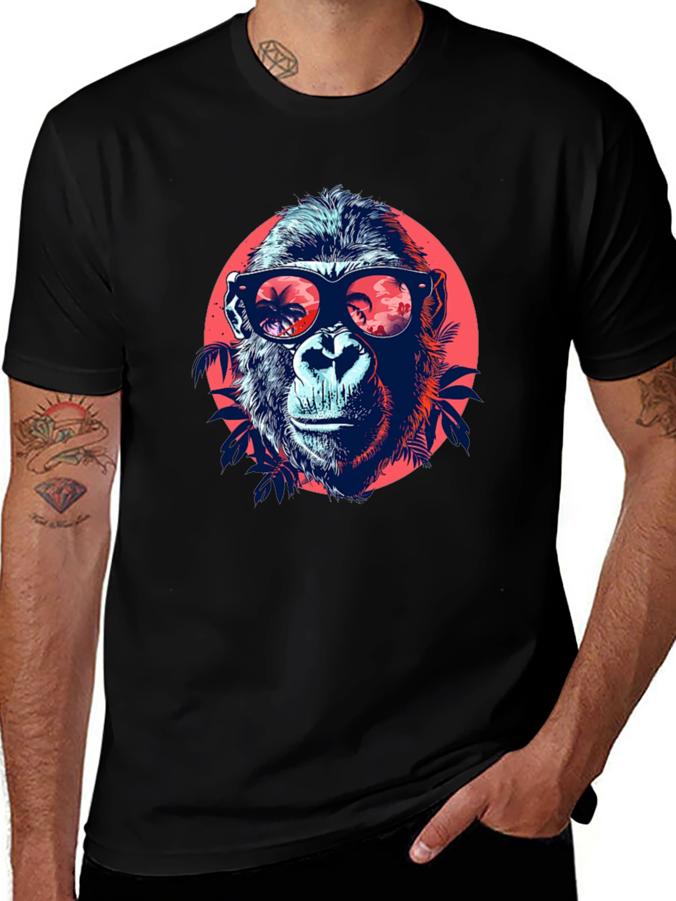 Variant 4 of Cool Gorilla in Sunglasses T-Shirt