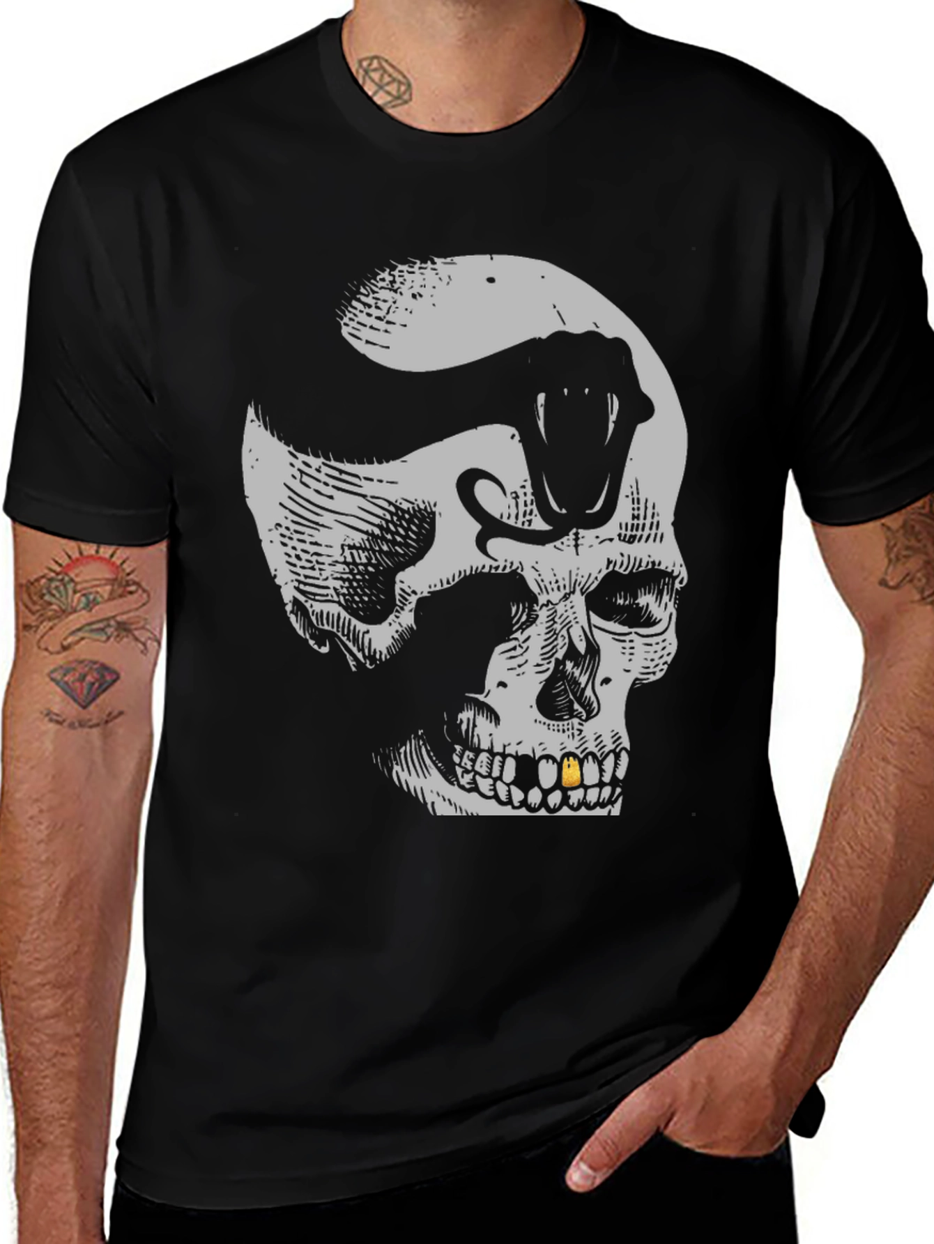 Variant 25 of Skull & Snake Graphic Tee