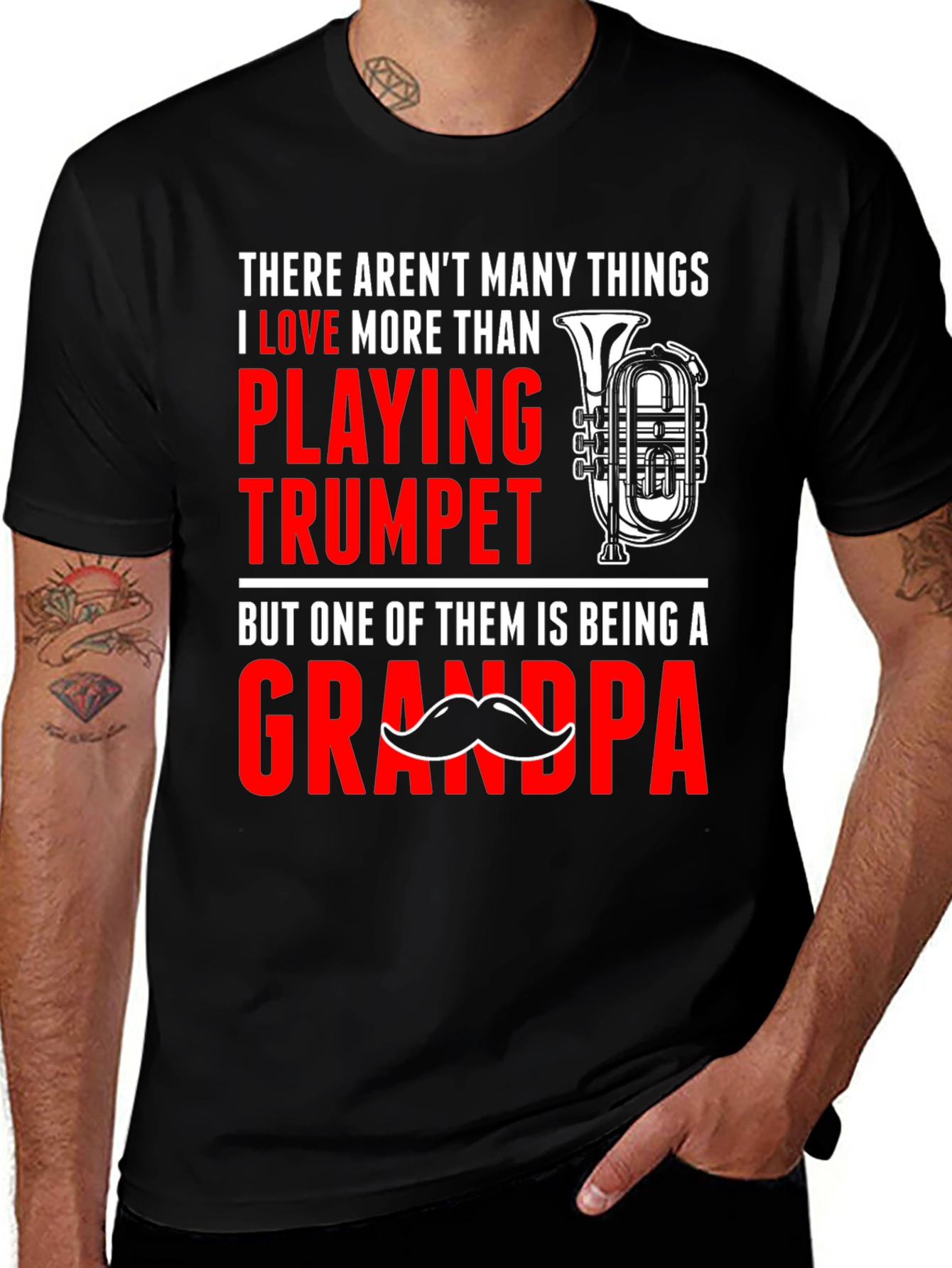 Variant 22 of Trumpet Playing Grandpa T-Shirt