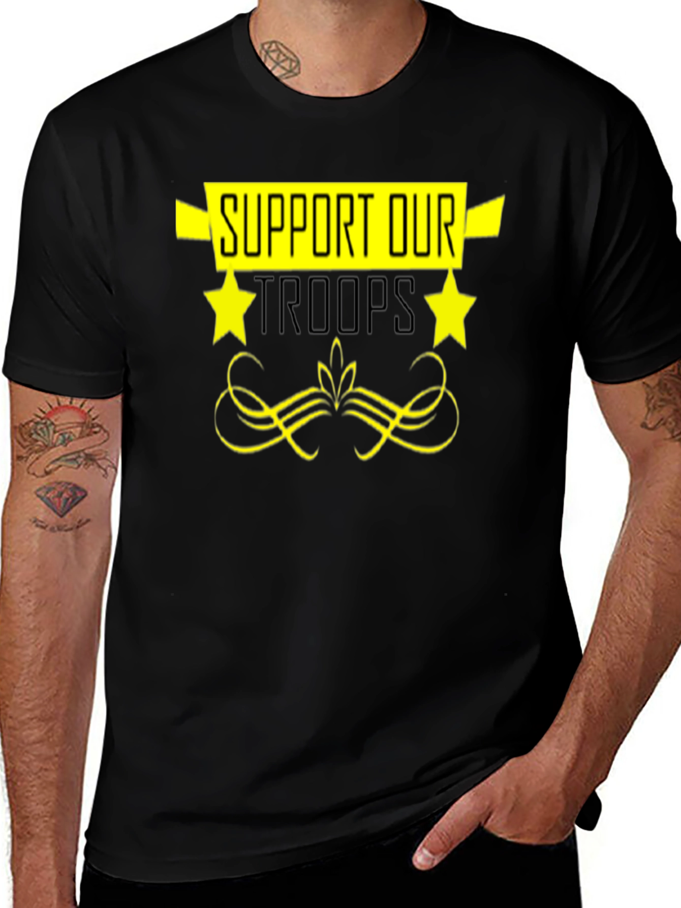 Variant 22 of Support Our Troops Graphic T-Shirt