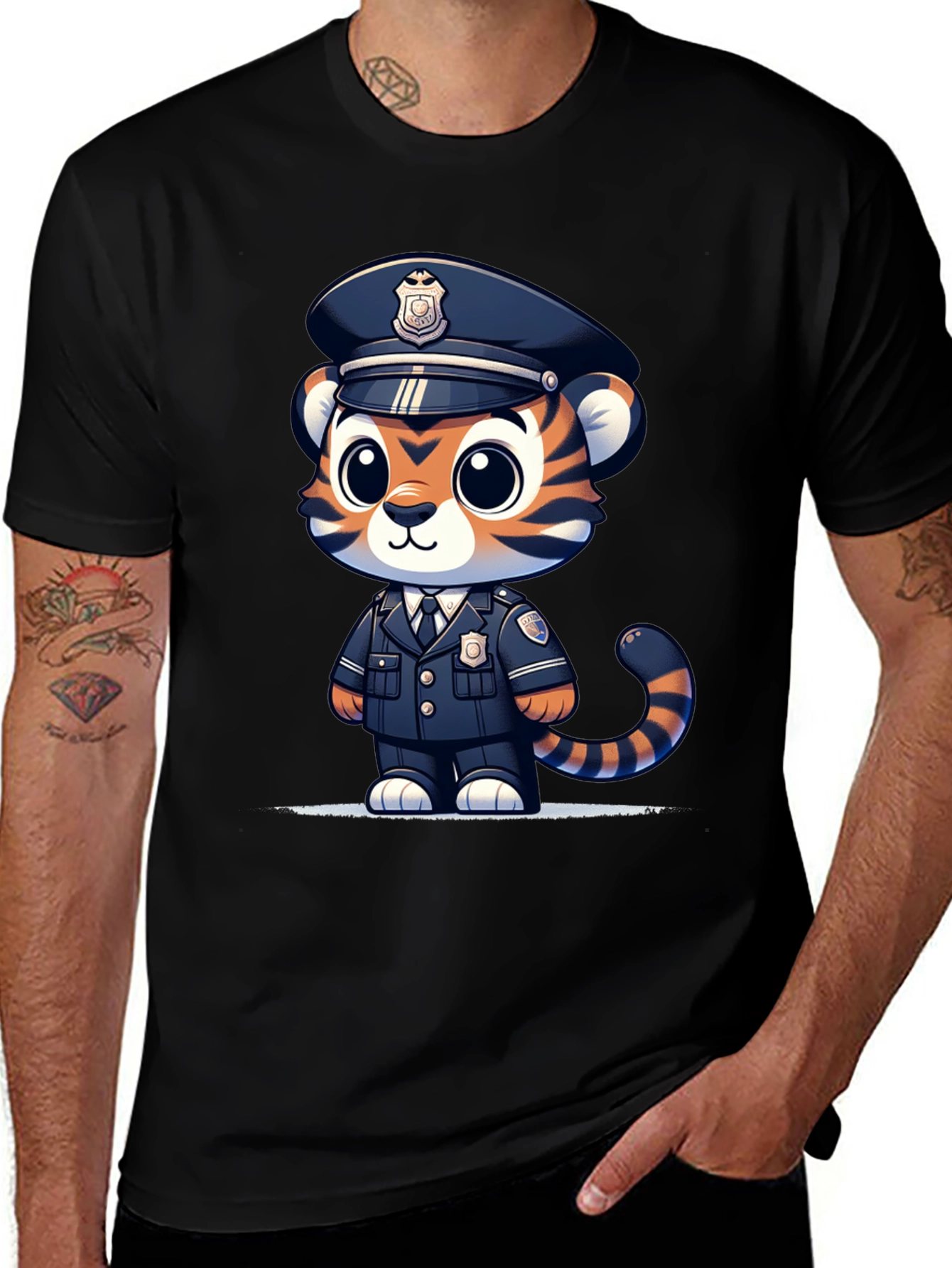 Variant 29 of Tiger Cop Cartoon T-Shirt