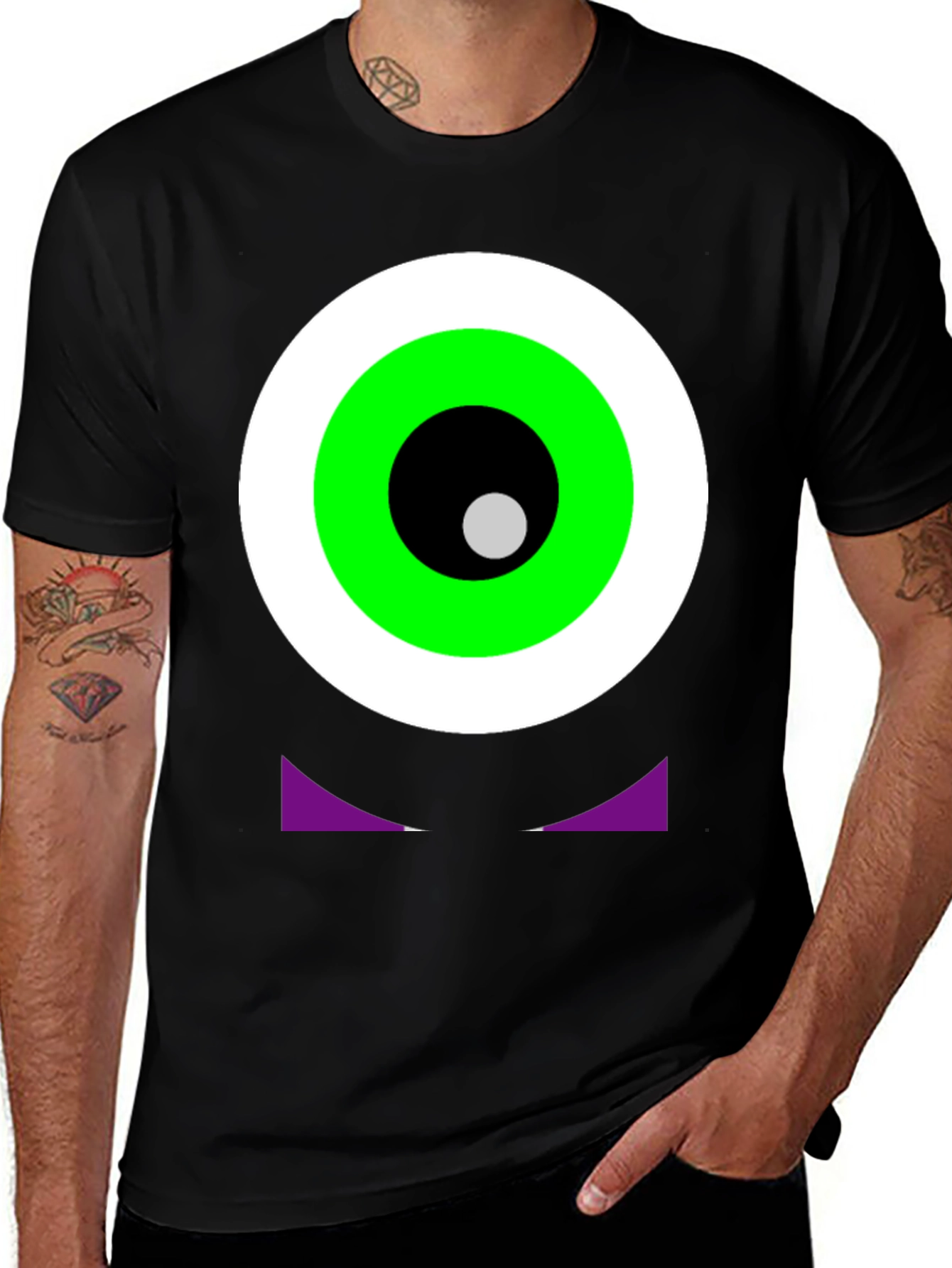 Variant 2 of Funny Monster Eye Graphic T-Shirt