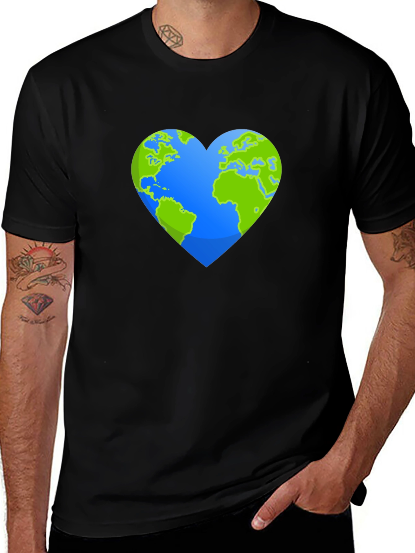 Variant 16 of Earth Love Heart T-Shirt - Show Your Passion!