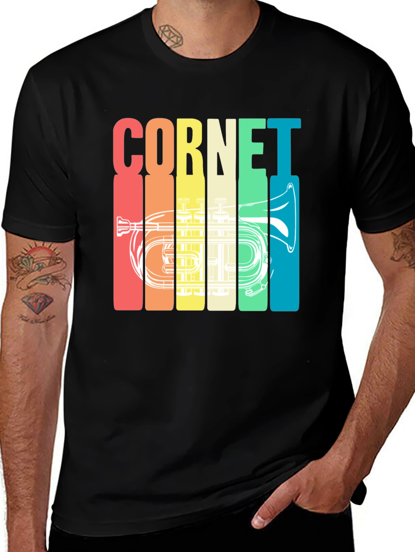 Variant 12 of Cornet Retro Vintage Style T-Shirt