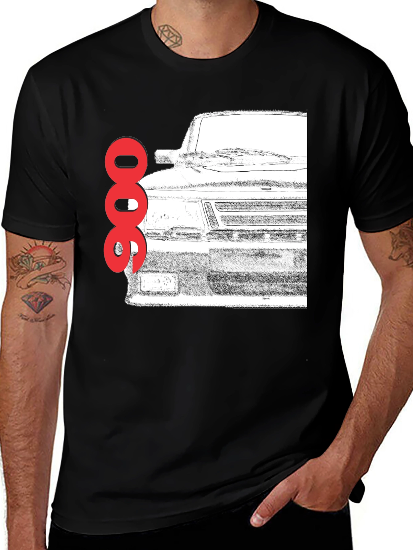 Saab 900 Turbo T-Shirt - Classic Car Graphic Tee