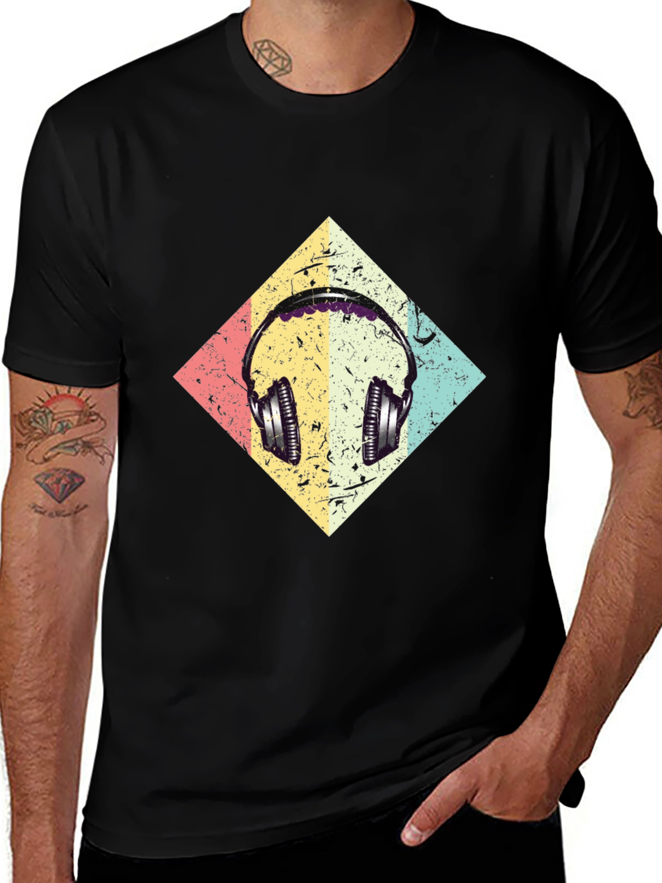 Variant 28 of Retro Headphone Graphic Tee