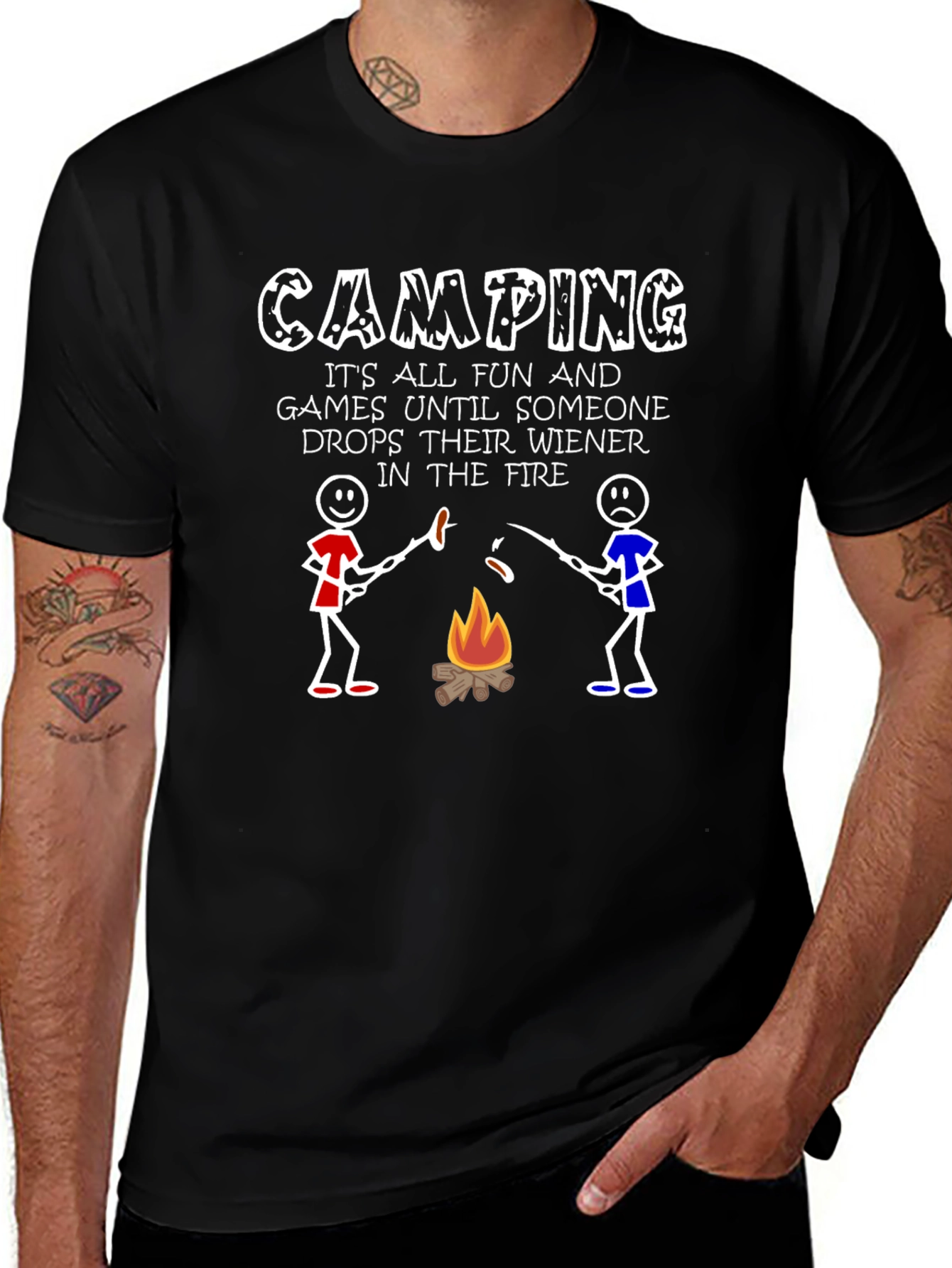 Variant 18 of Camping Wiener Roast Funny T-Shirt
