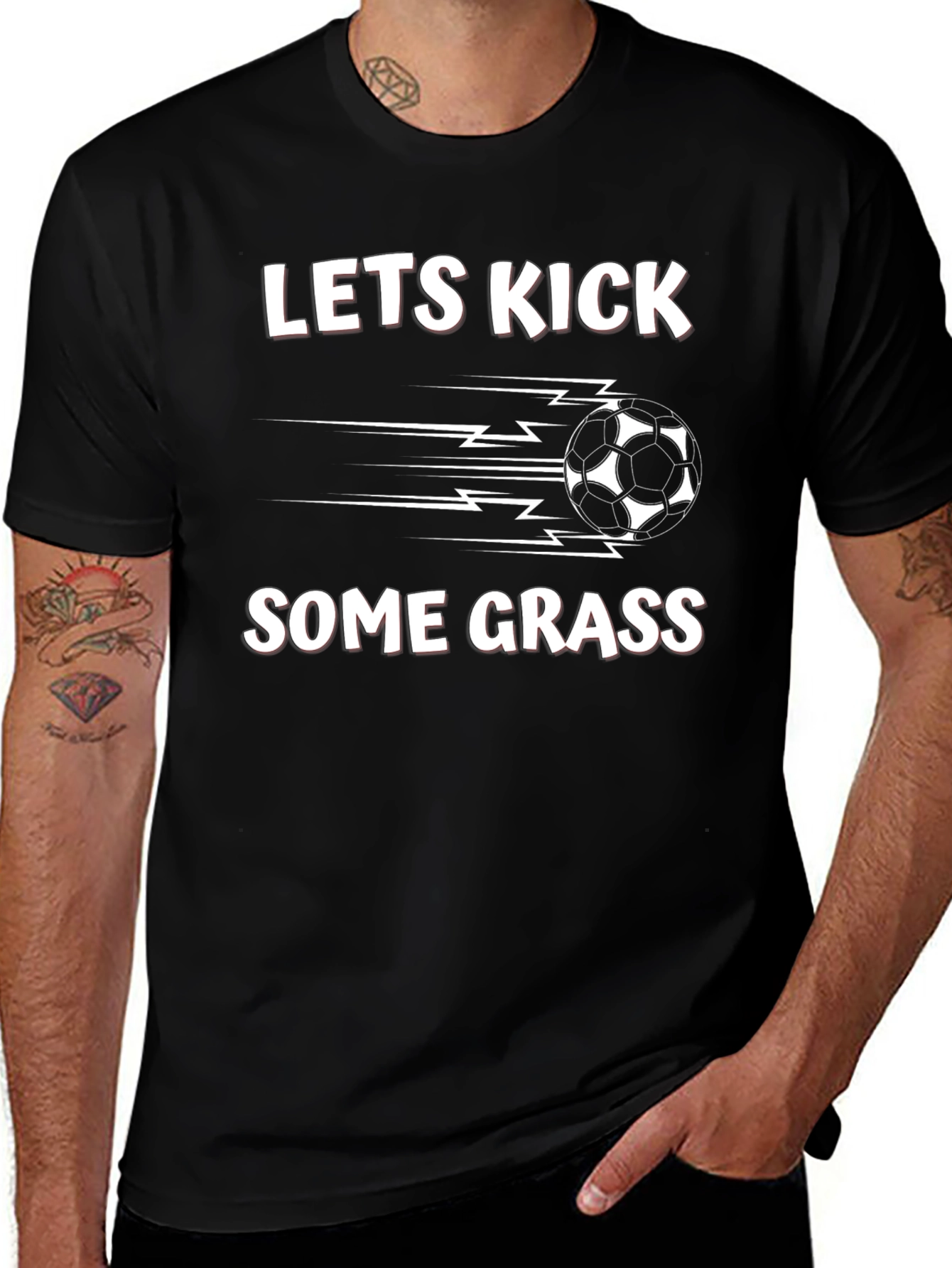 Variant 3 of Let's Kick Some Grass Soccer T-Shirt
