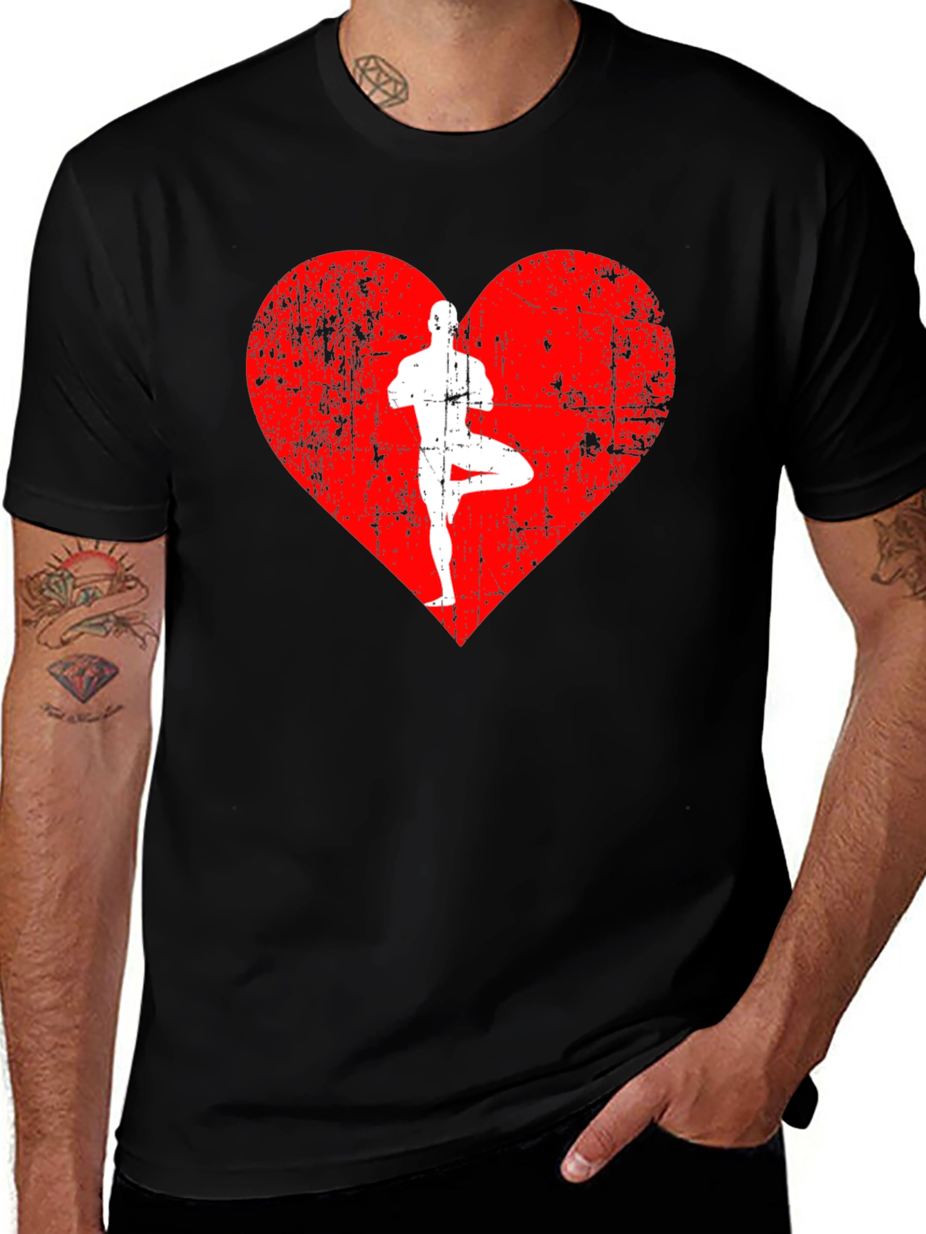 Variant 15 of Yoga Heart T-Shirt - Zen Style
