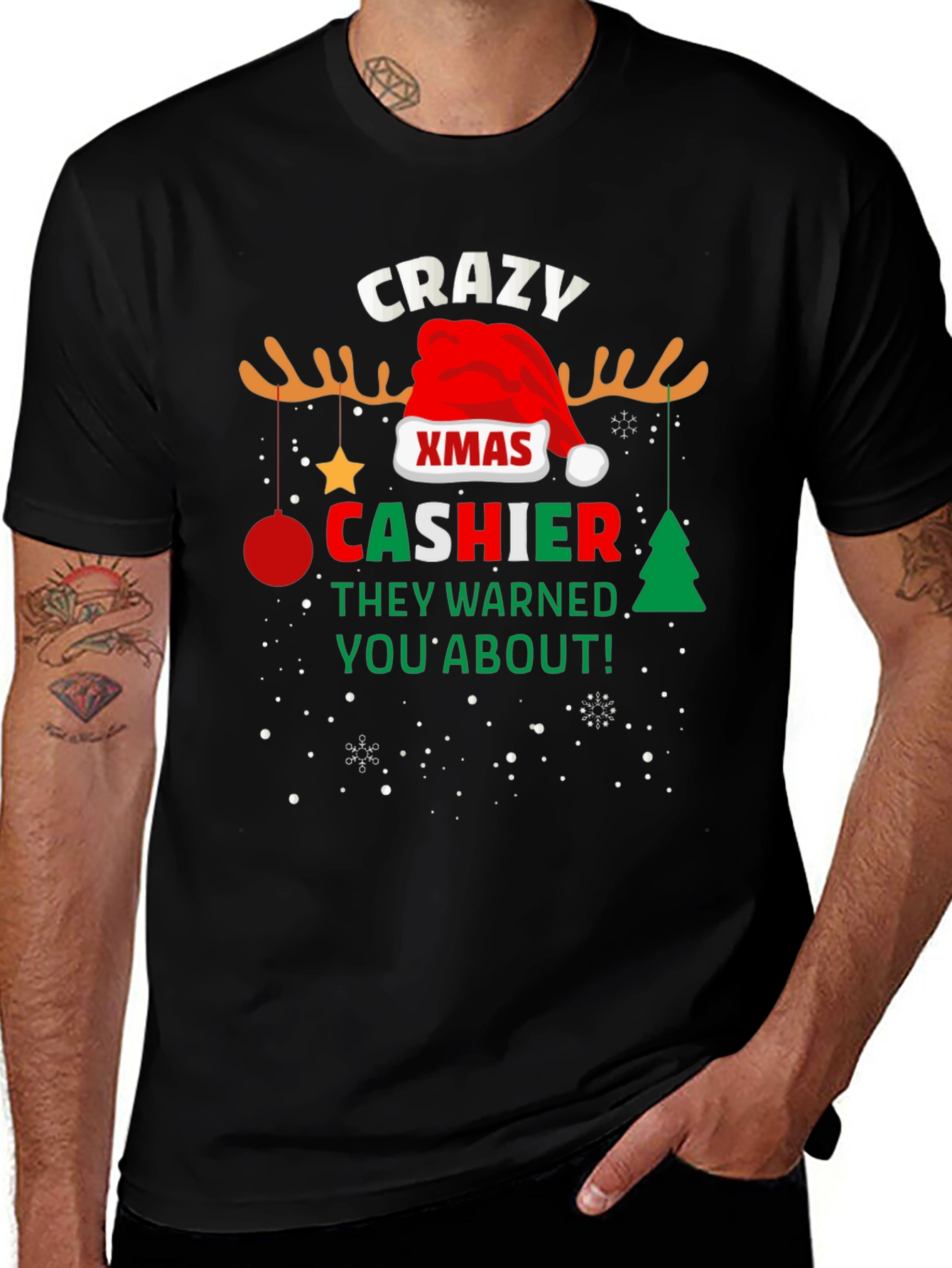Variant 24 of Crazy Xmas Cashier T-Shirt