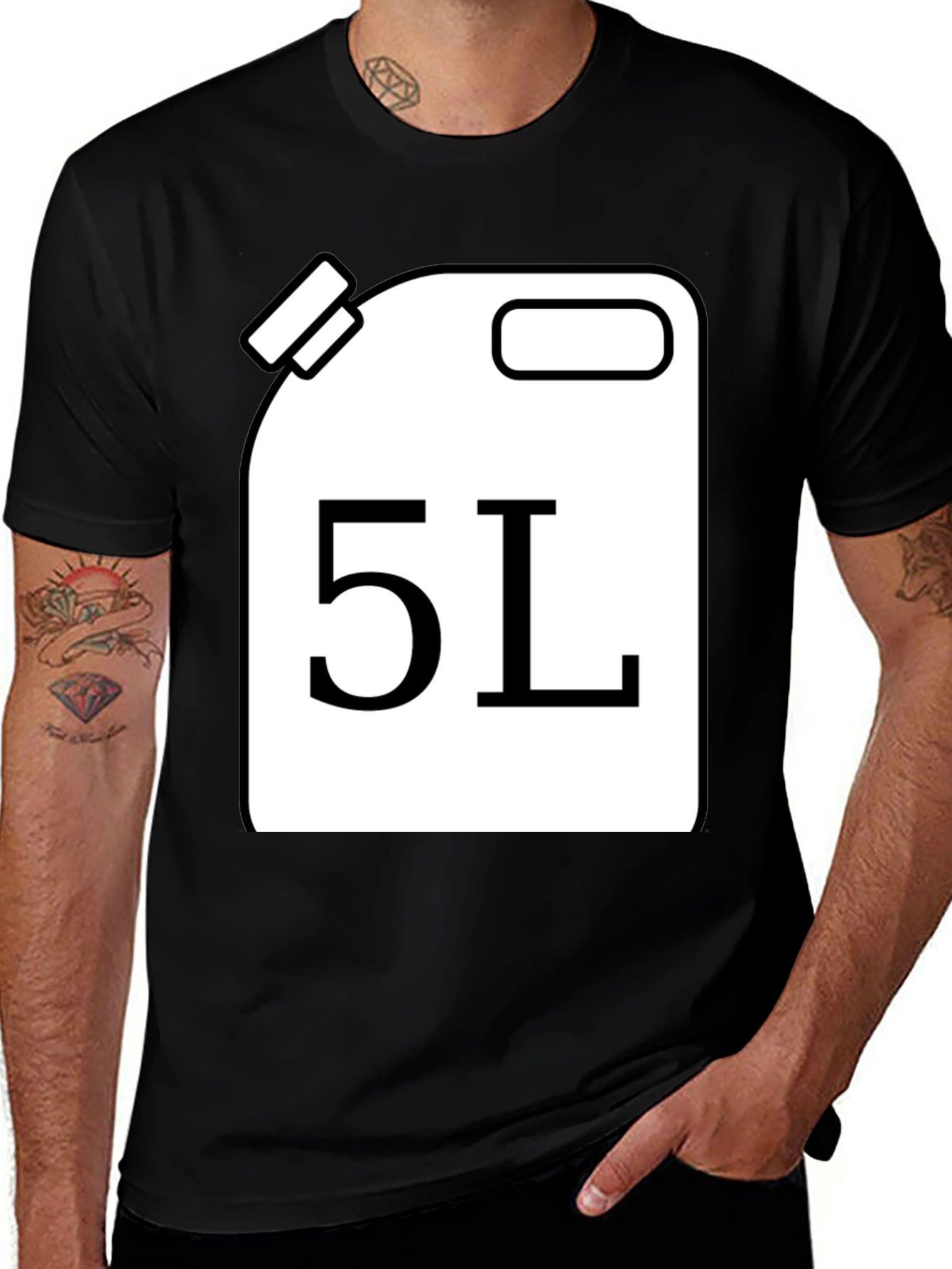 Variant 6 of Funny 5L Gas Can T-Shirt - Novelty Graphic Tee