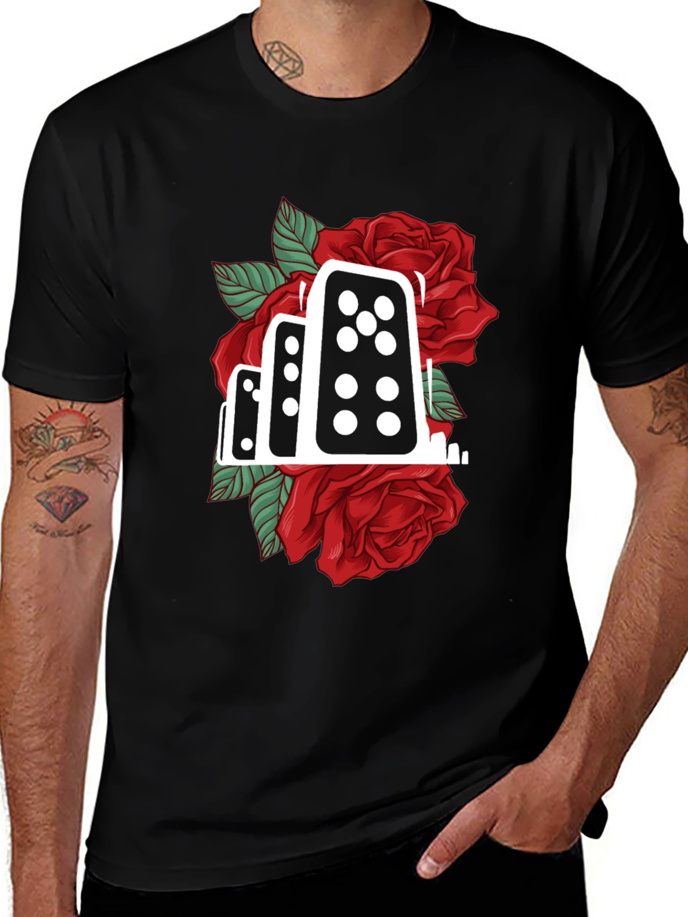 Variant 24 of Domino Rose Graphic Tee - Stylish Cotton Blend