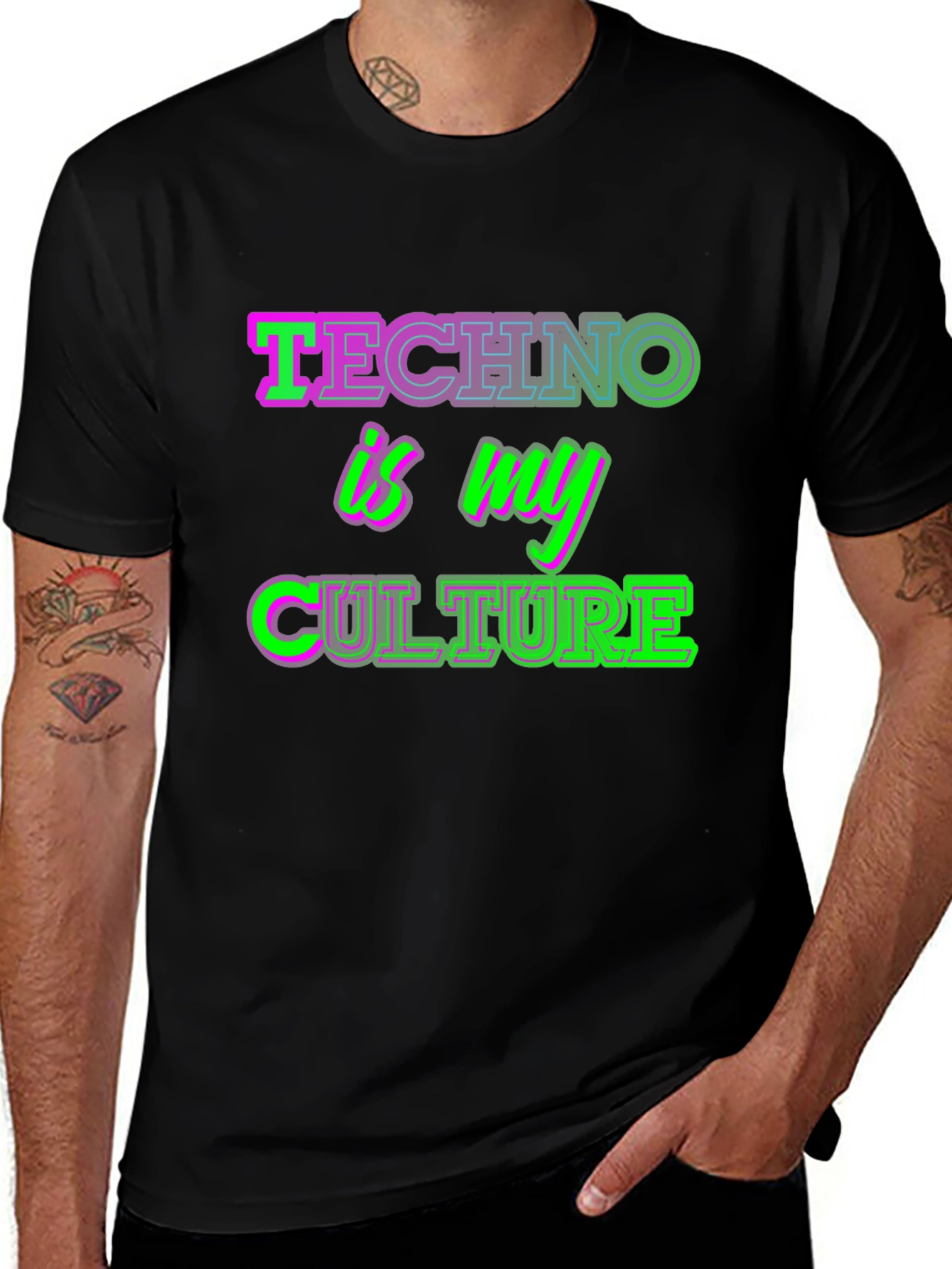 Variant 29 of Techno is my Culture T-Shirt - EDM Music Tee
