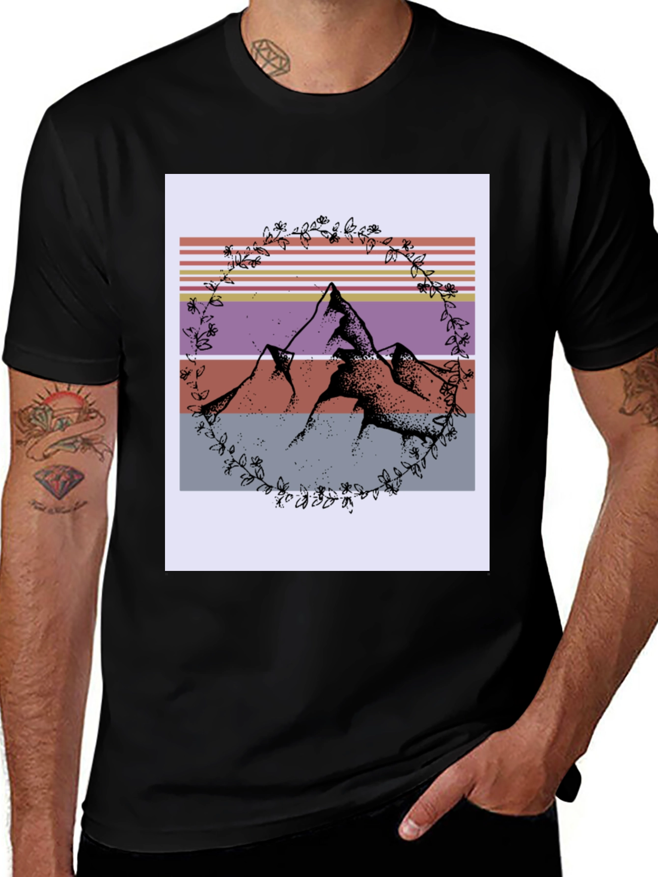 Variant 29 of Mountain Floral Graphic Tee - Adventure Ready