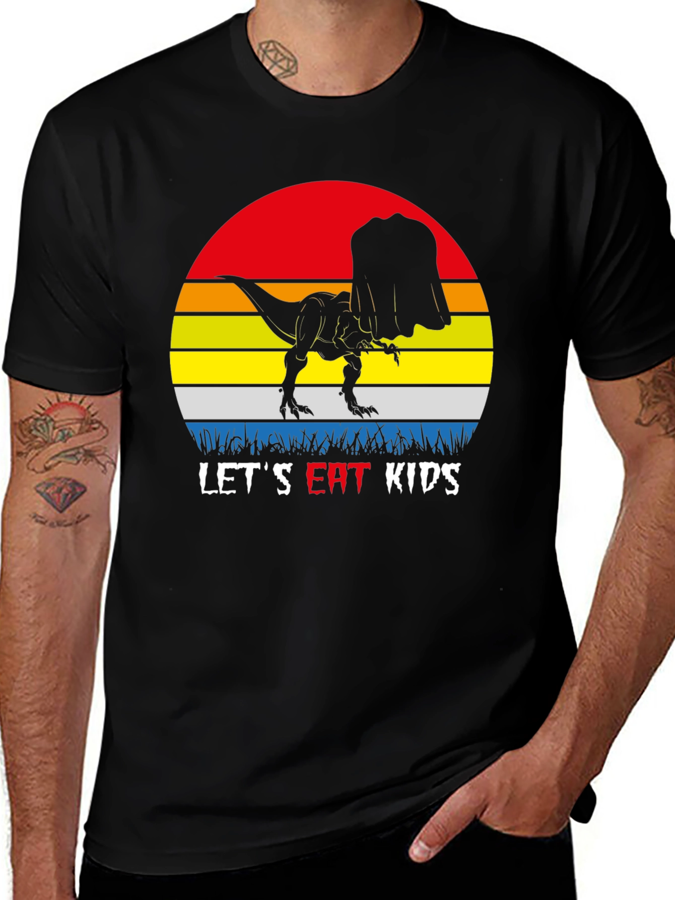 Variant 29 of Dinosaur "Let's Eat Kids" Graphic T-Shirt