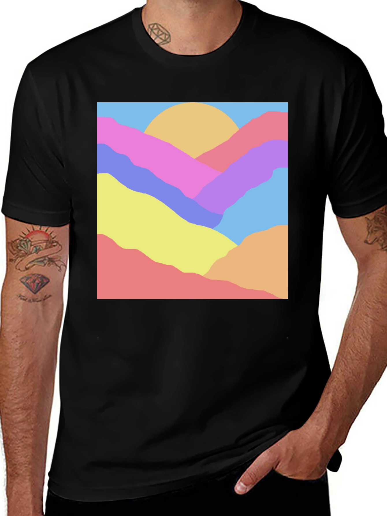 Variant 8 of Abstract Mountain Graphic Tee - Unisex