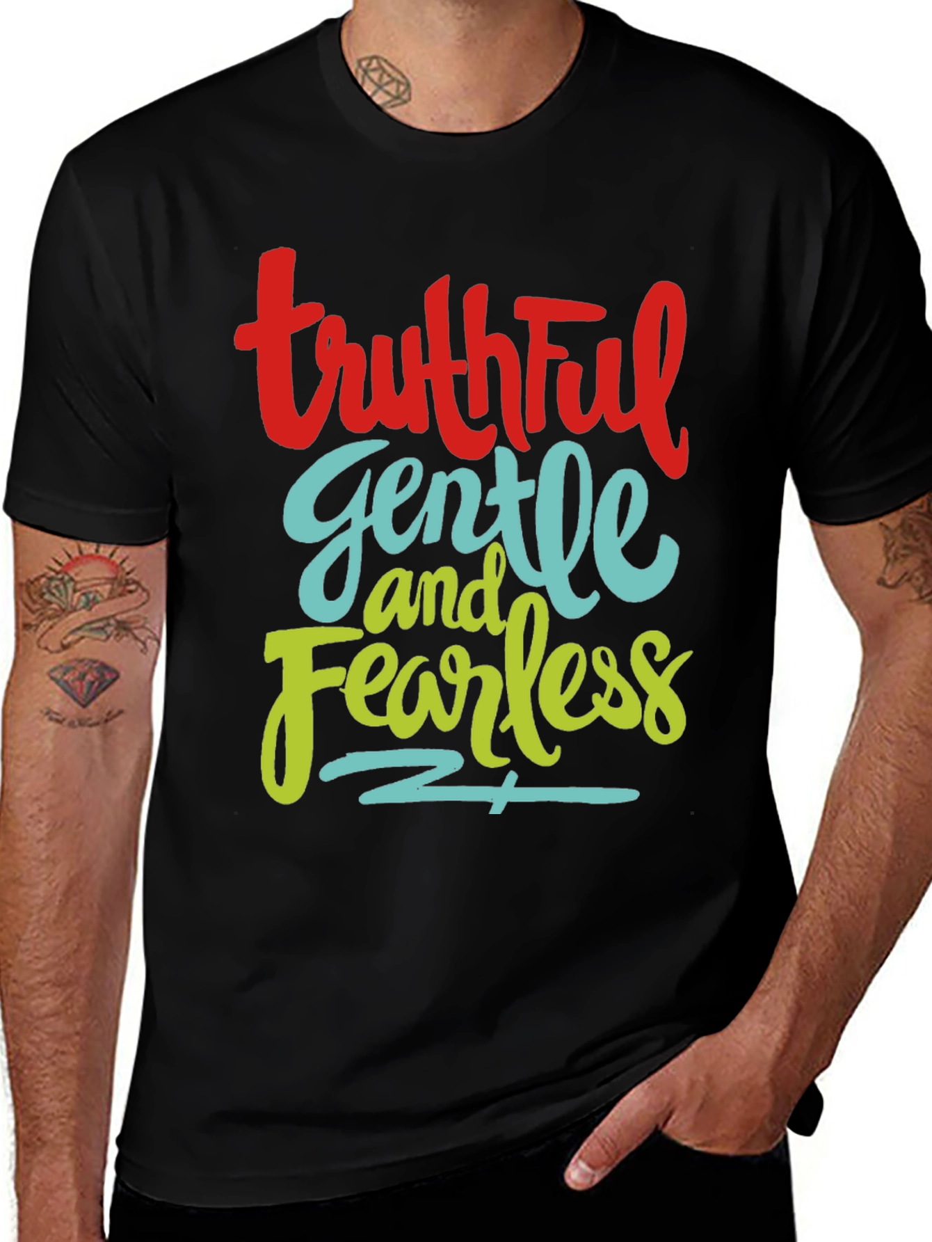 Variant 18 of Truthful Gentle Fearless Graphic Tee