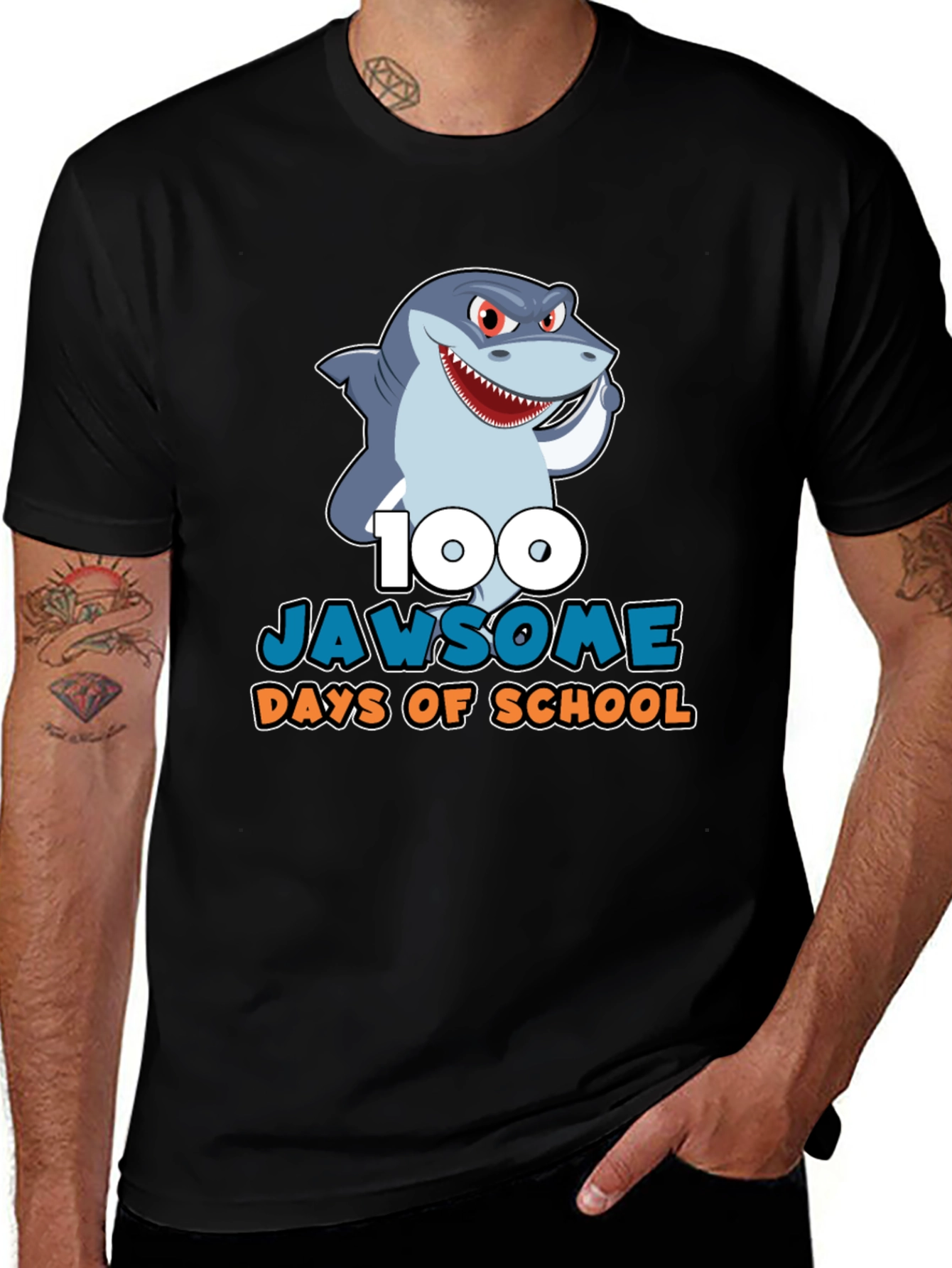 100 Jawsome Days of School Graphic Tee