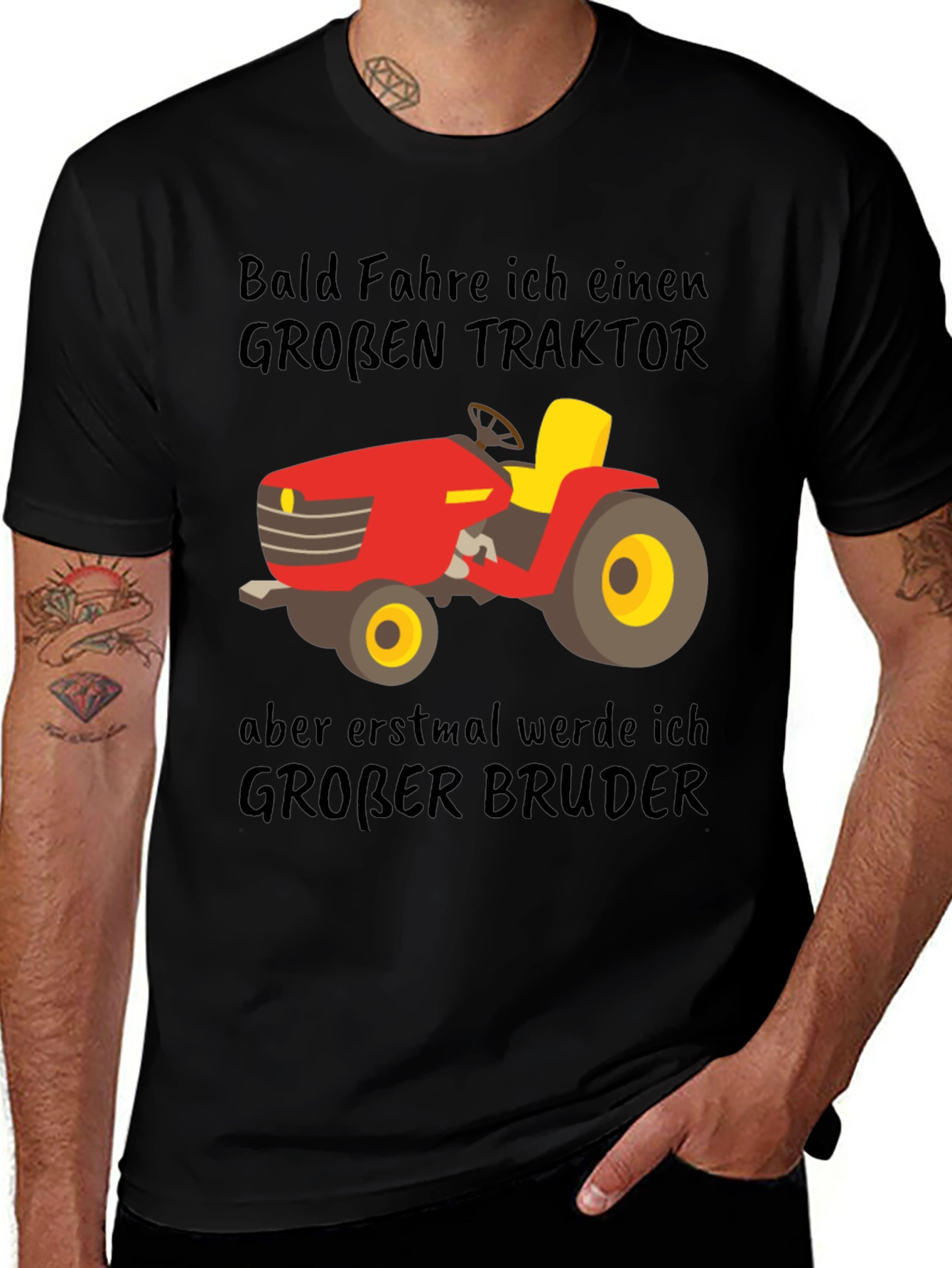 Variant 18 of Tractor Big Brother T-Shirt - Cute Kids Tee