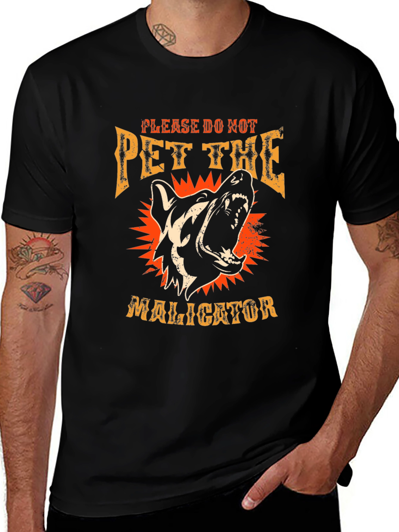 Variant 16 of Do Not Pet the Maligator T-Shirt - Dog Graphic Tee
