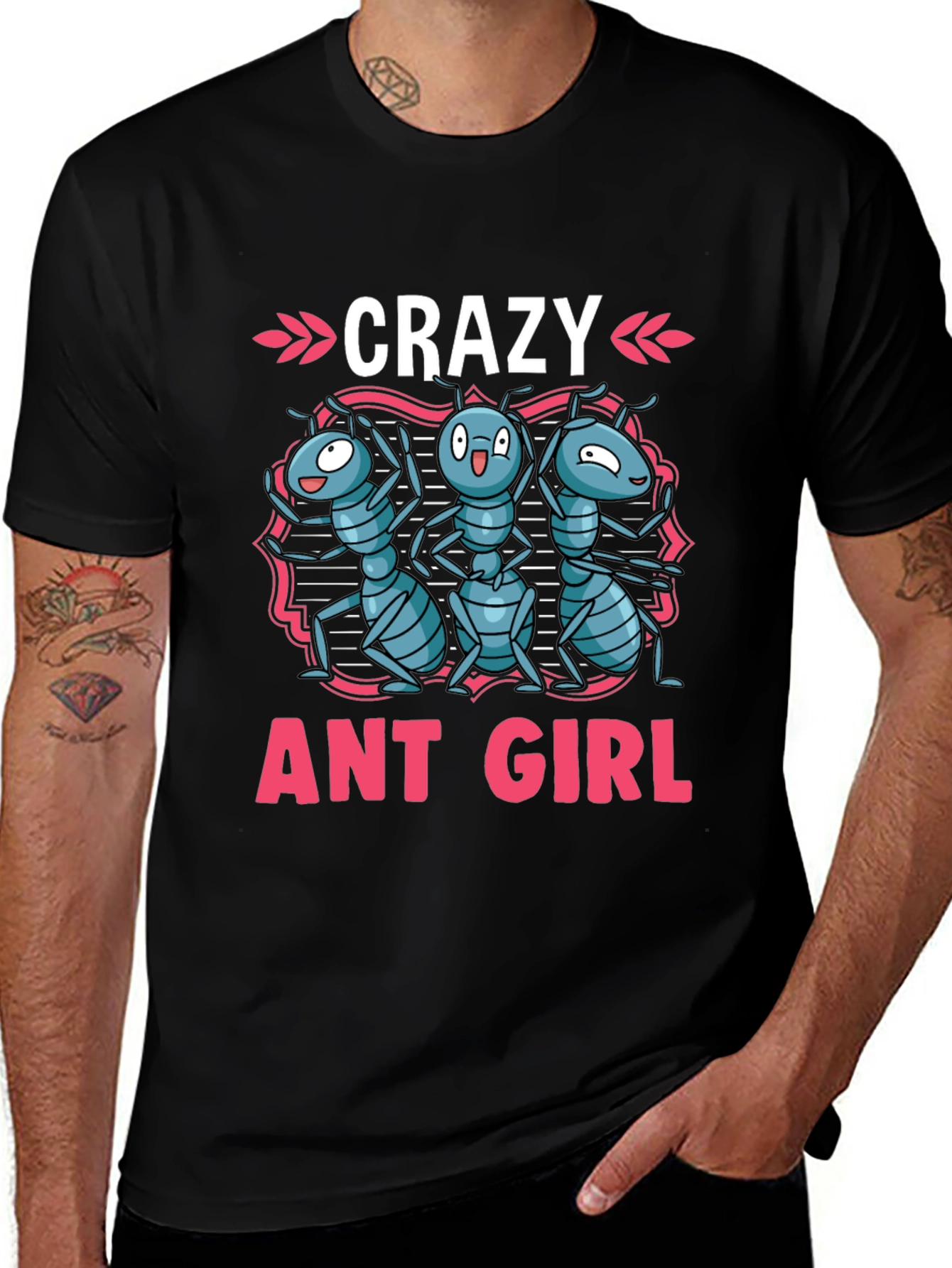 Variant 4 of Crazy Ant Girl Graphic Tee - Novelty Women's T-Shirt