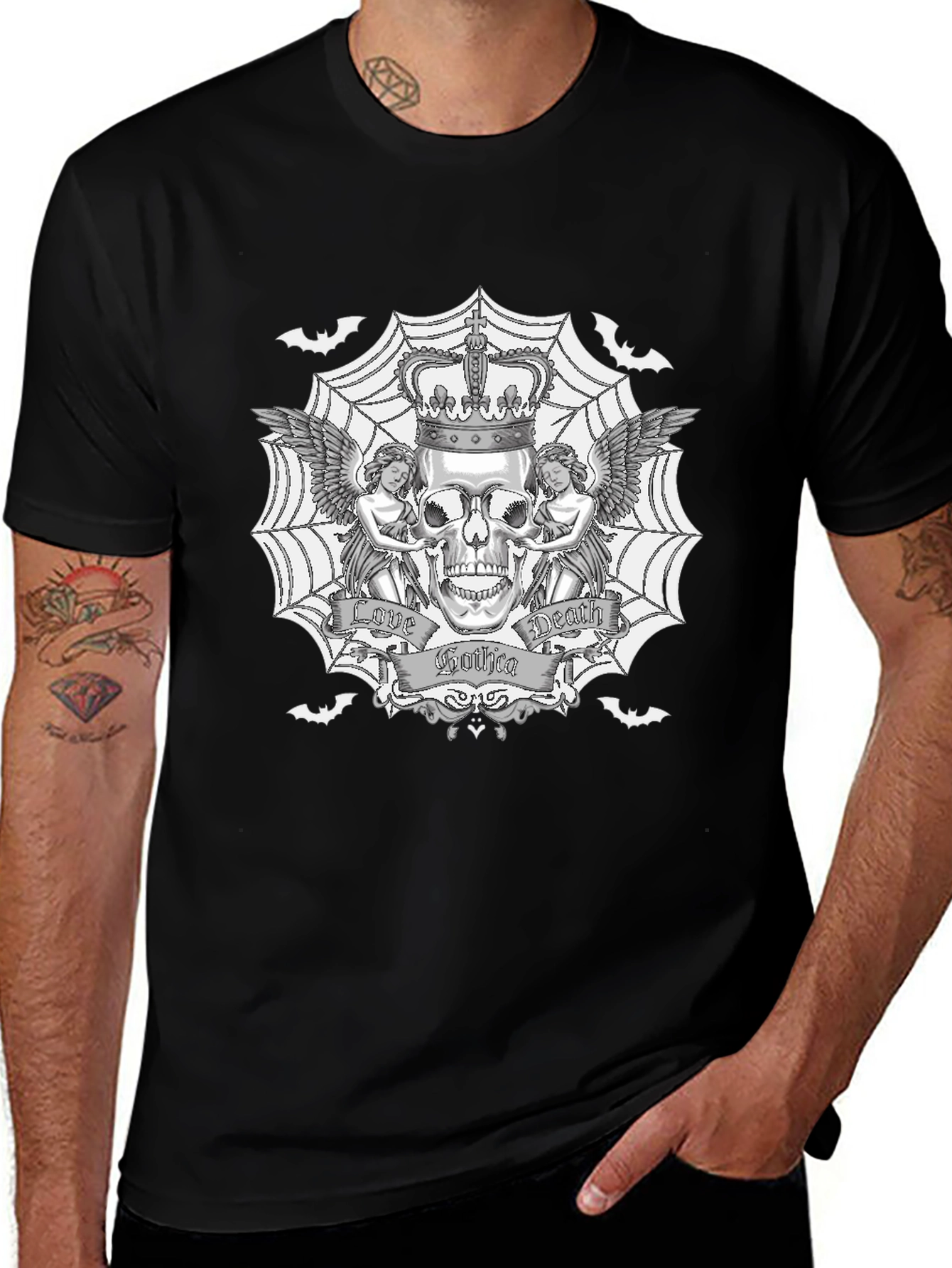 Variant 9 of Gothic Skull Graphic T-Shirt