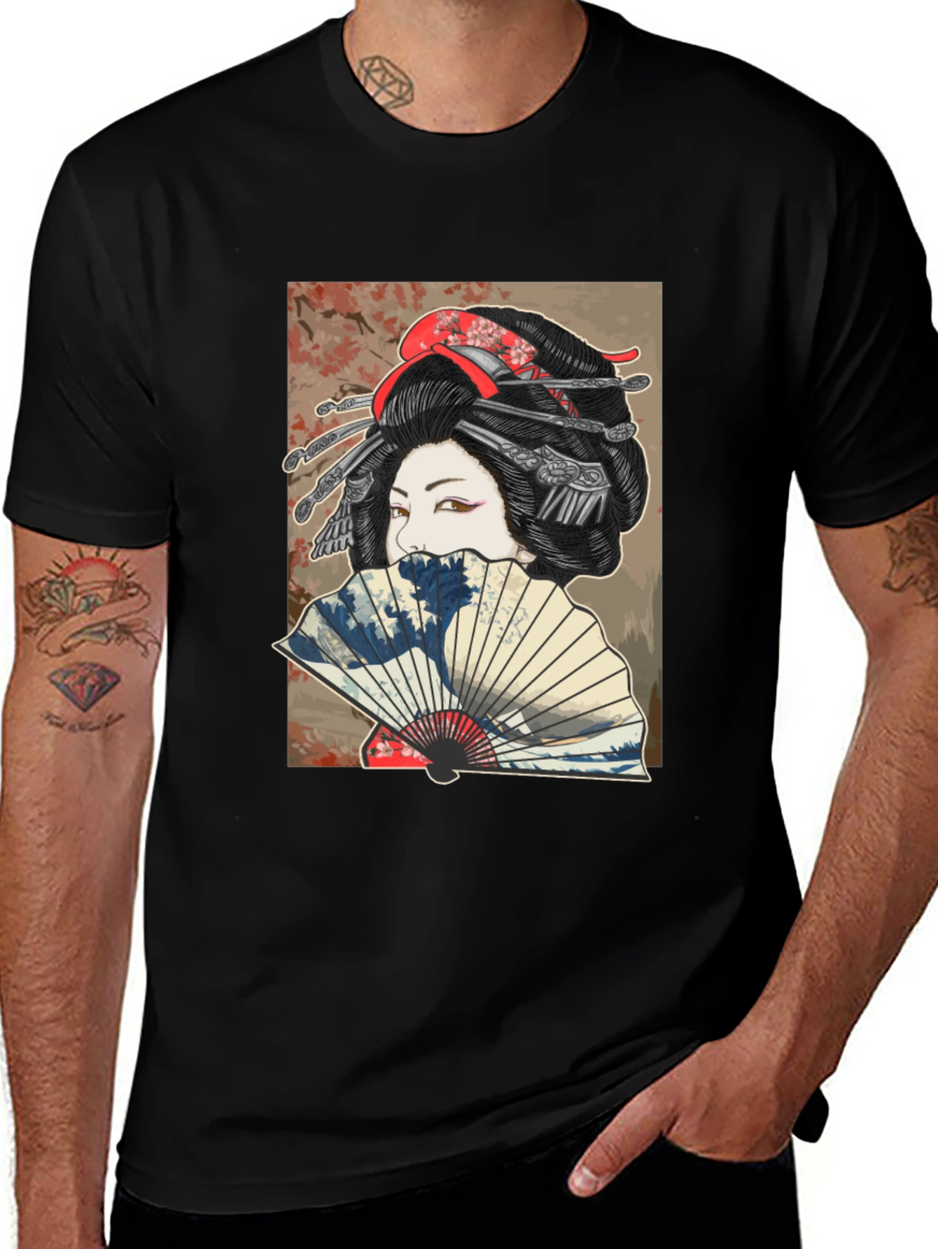 Variant 11 of Geisha Graphic Tee - Japanese Art T-Shirt
