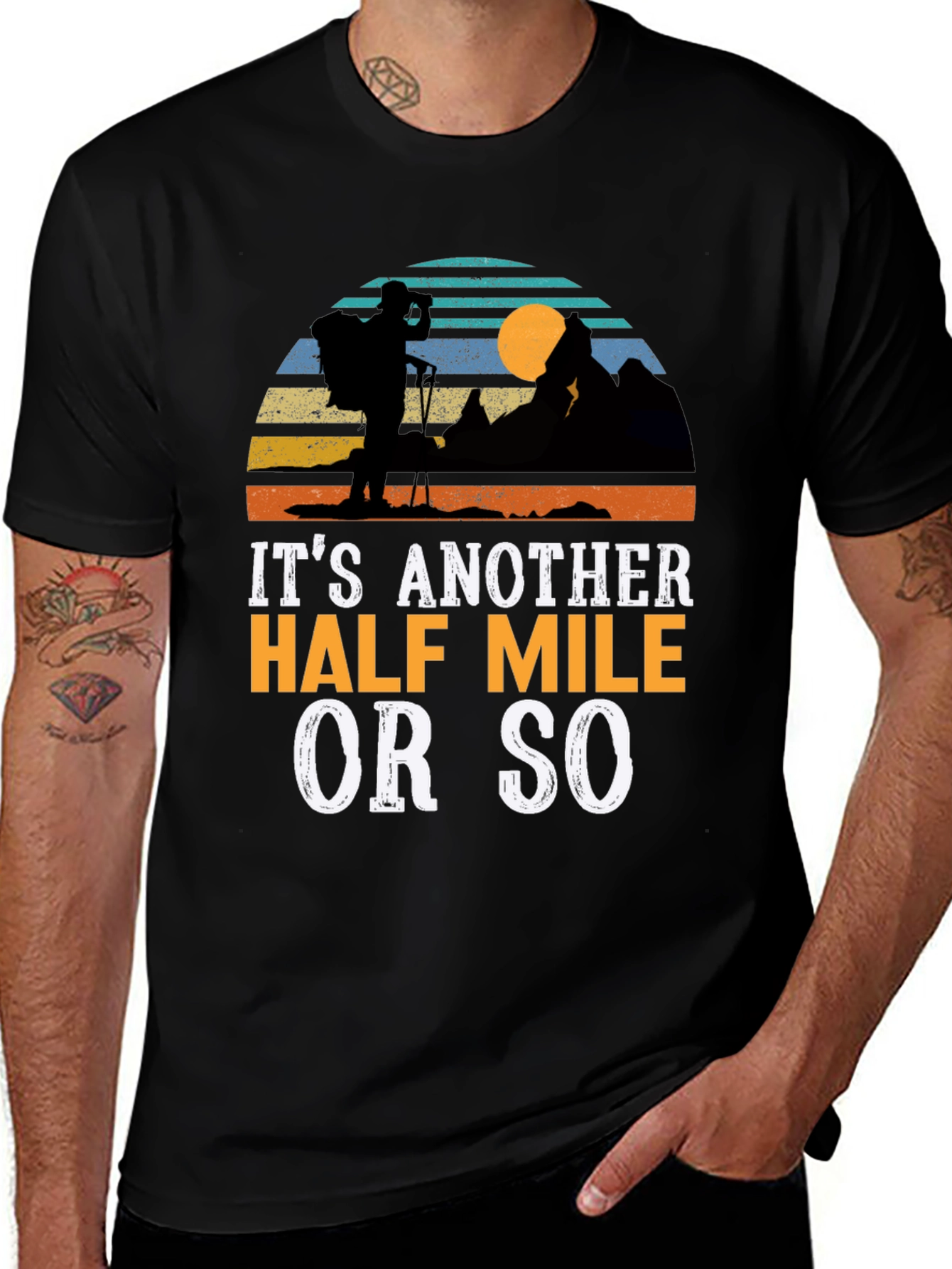 Variant 17 of Hiking Graphic T-Shirt - Another Half Mile