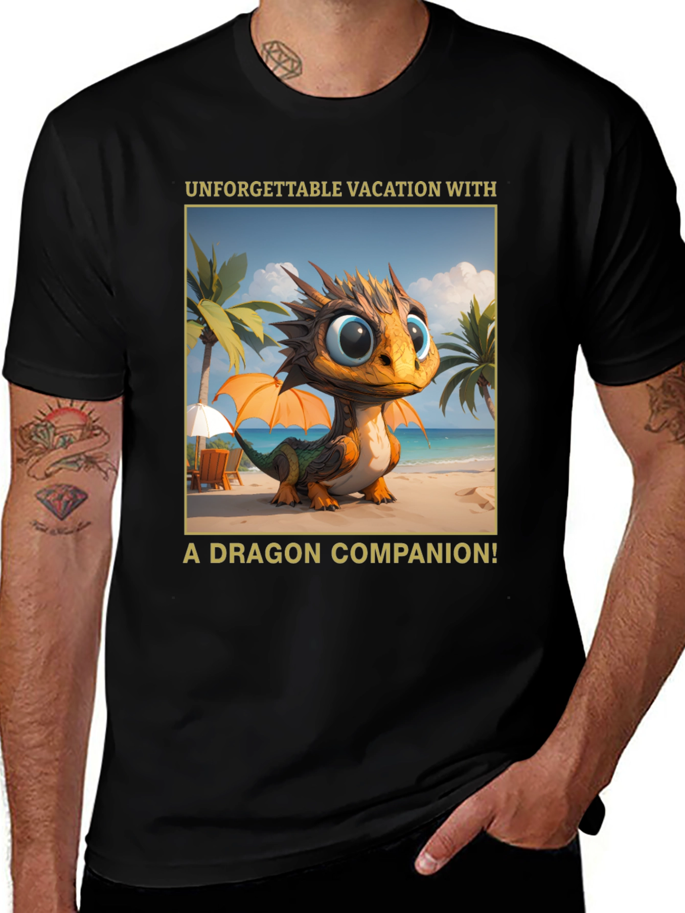 Variant 26 of Dragon Vacation T-Shirt - Unforgettable Companion Tee