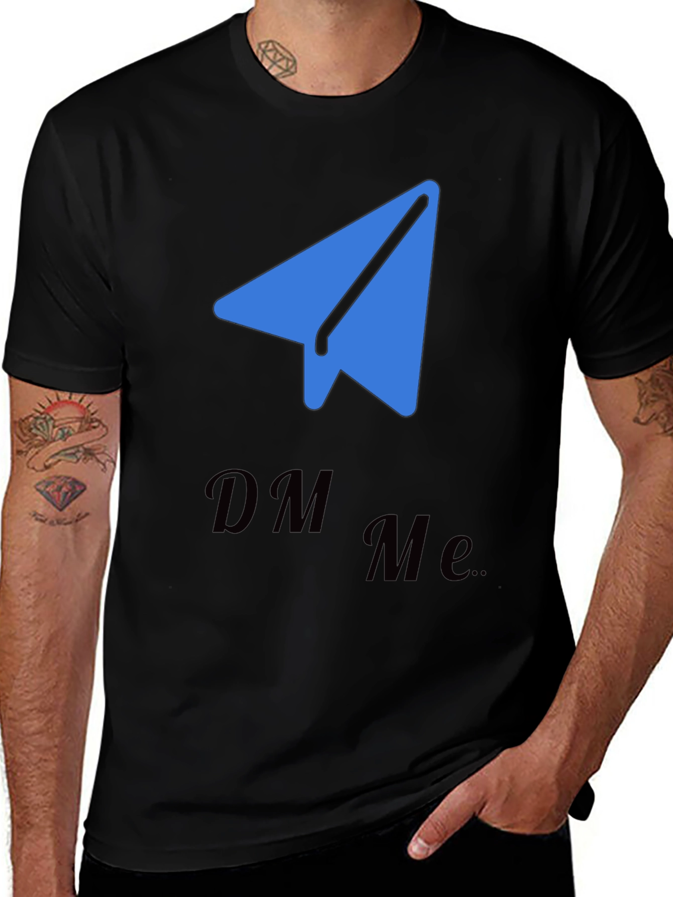 Variant 5 of DM Me Telegram Tee - Trendy Social Shirt