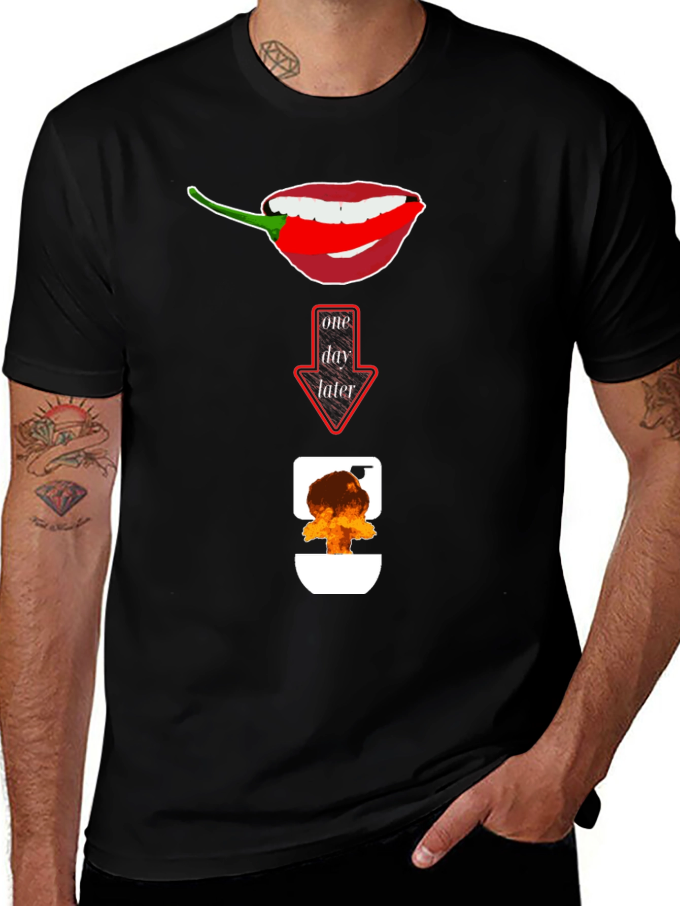 Spicy Food Humor T-Shirt: Afterburn Graphic Tee