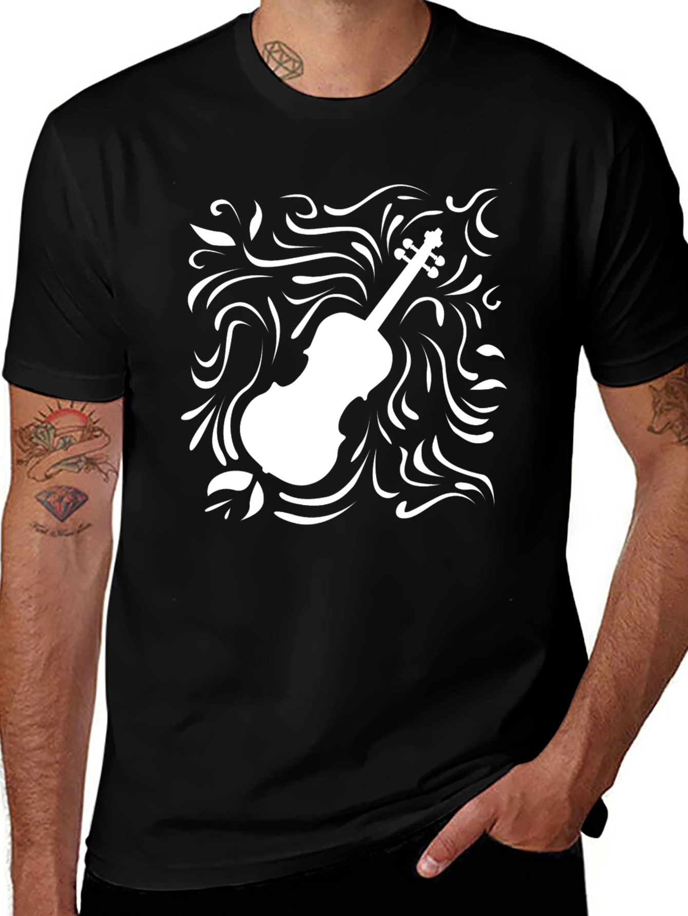 Variant 26 of Violin Graphic Tee - Music Lover's T-Shirt