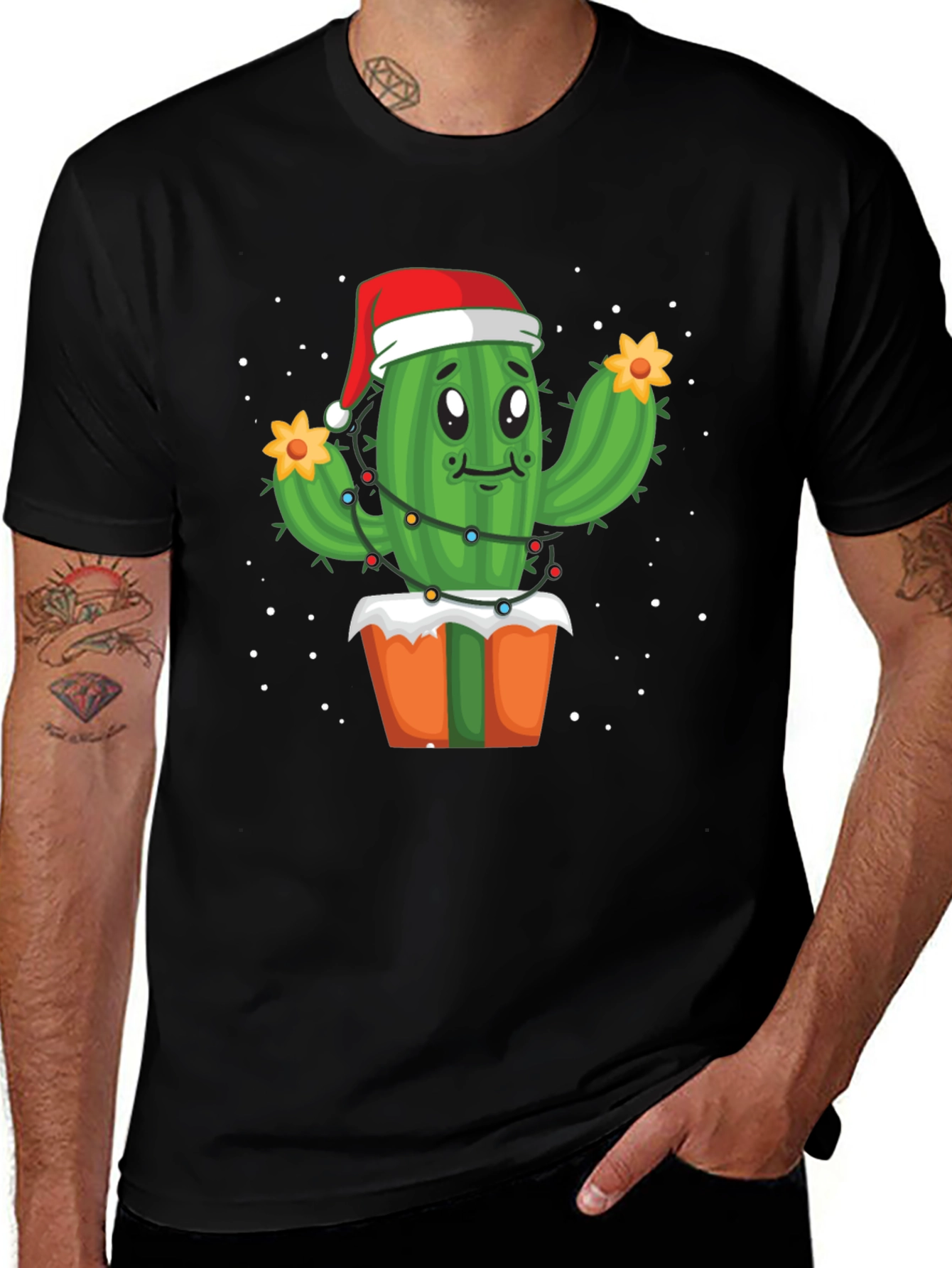 Festive Cactus Christmas T-Shirt